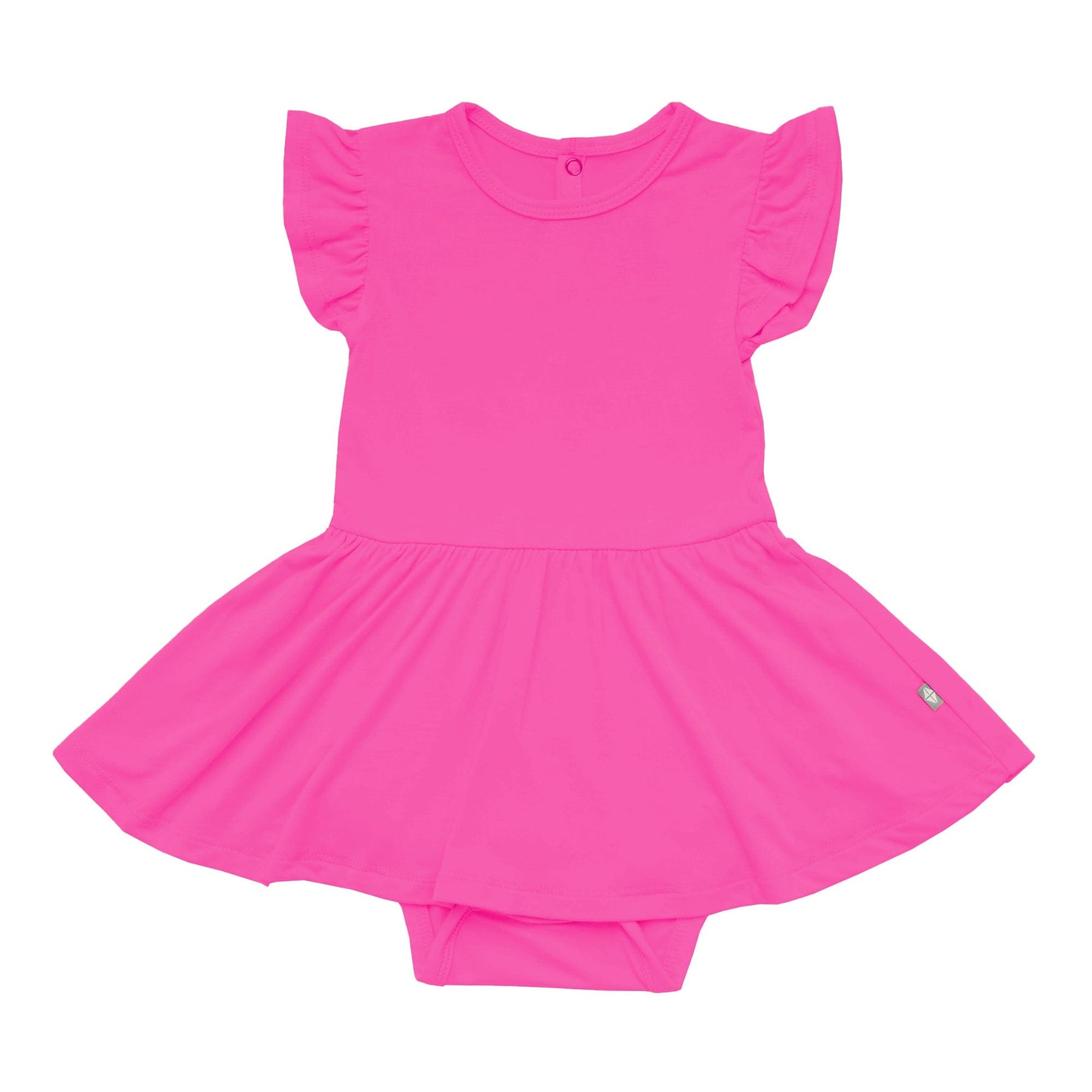 Kyte Baby Bodysuit Dress Twirl Bodysuit Dress in Raspberry