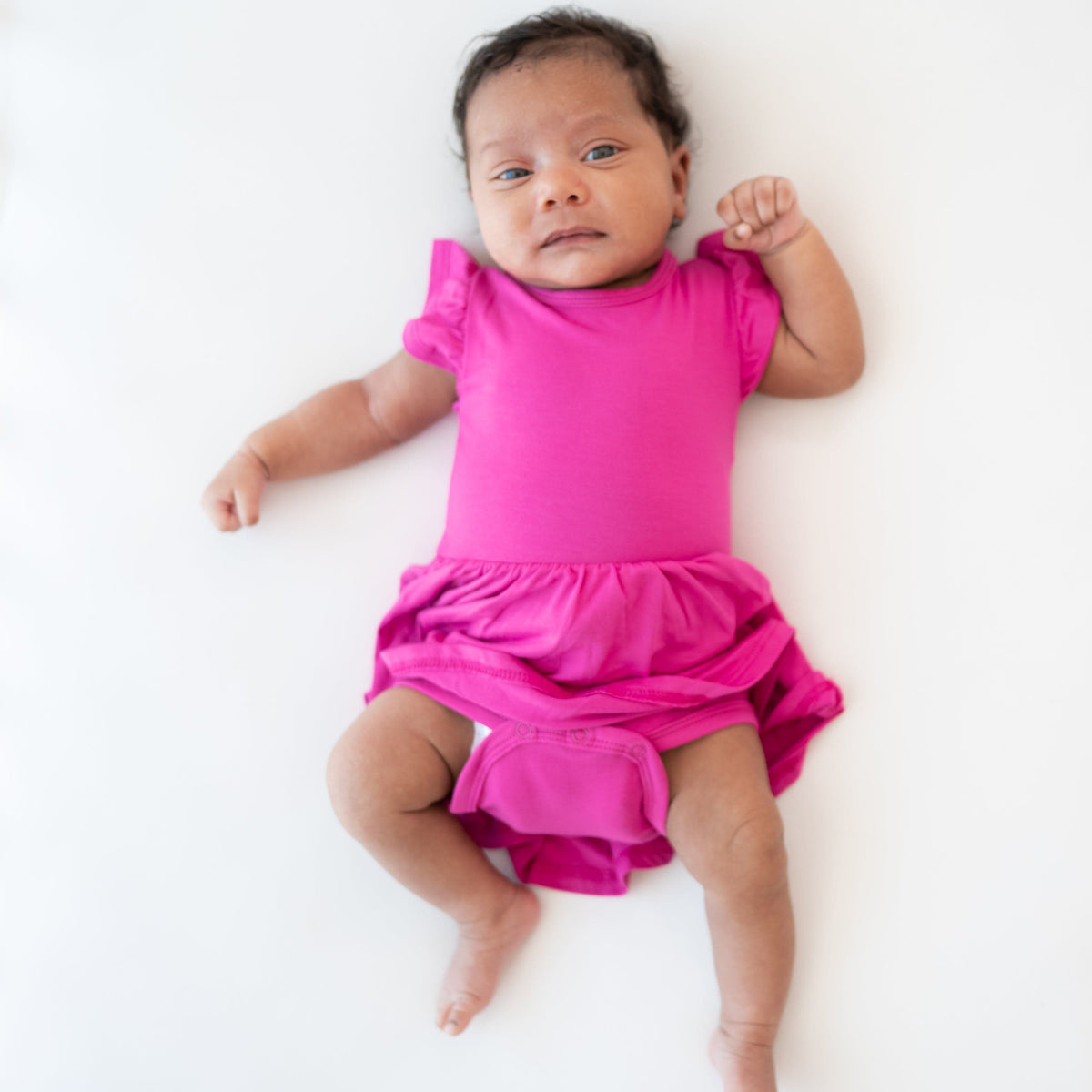 Kyte Baby Bodysuit Dress Twirl Bodysuit Dress in Raspberry