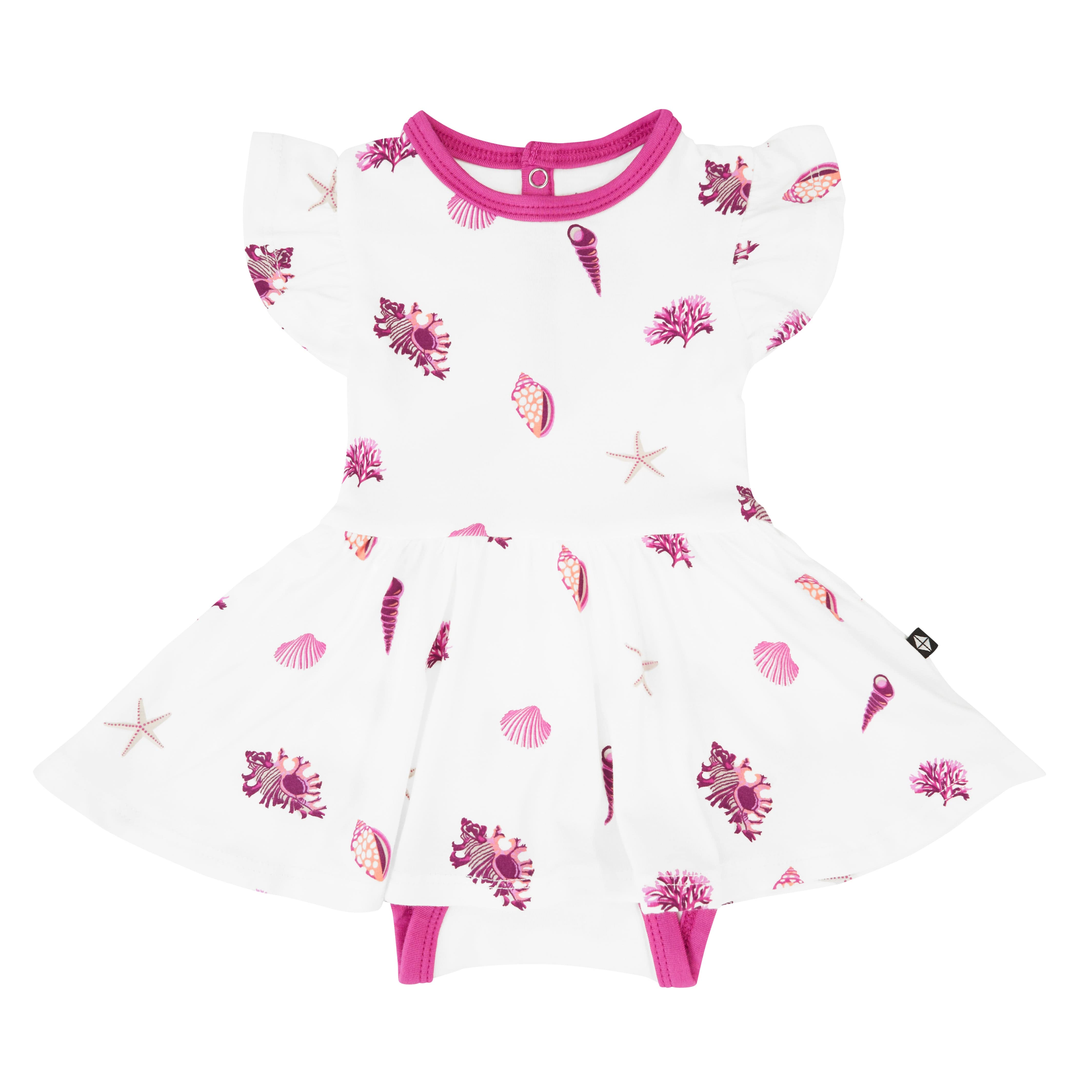 Kyte Baby Bodysuit Dress Twirl Bodysuit Dress in Raspberry Shell