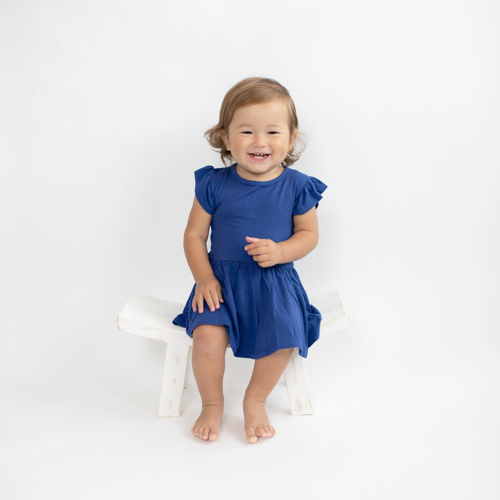Kyte Baby Bodysuit Dress Twirl Bodysuit Dress in Royal