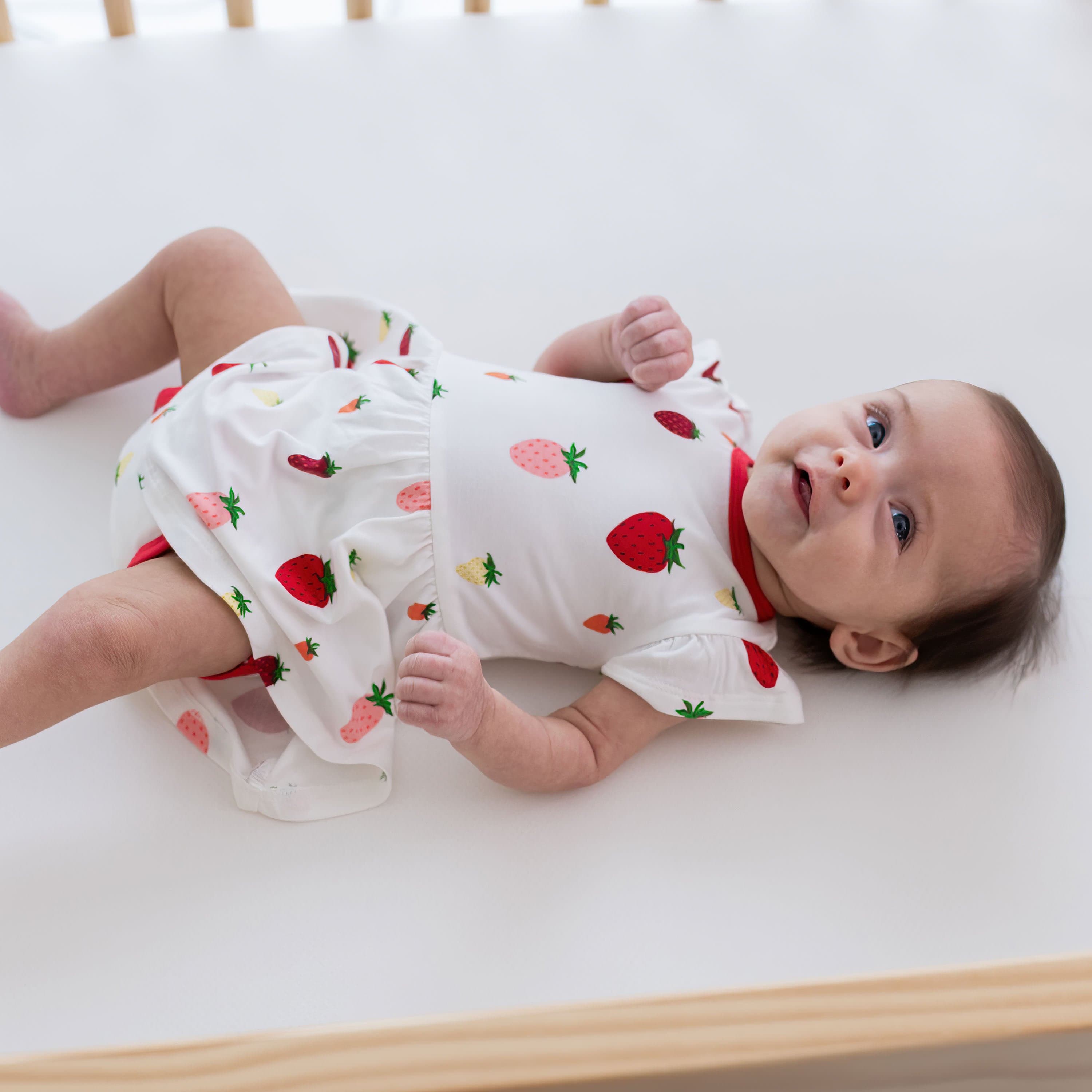 Twirl Bodysuit Dress in Strawberry