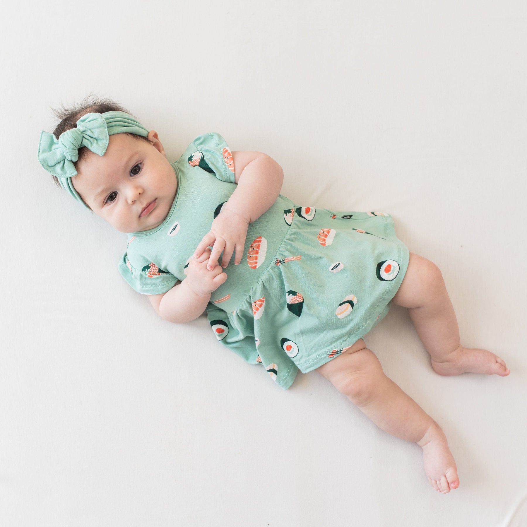 Kyte Baby Bodysuit Dress Twirl Bodysuit Dress in Sushi