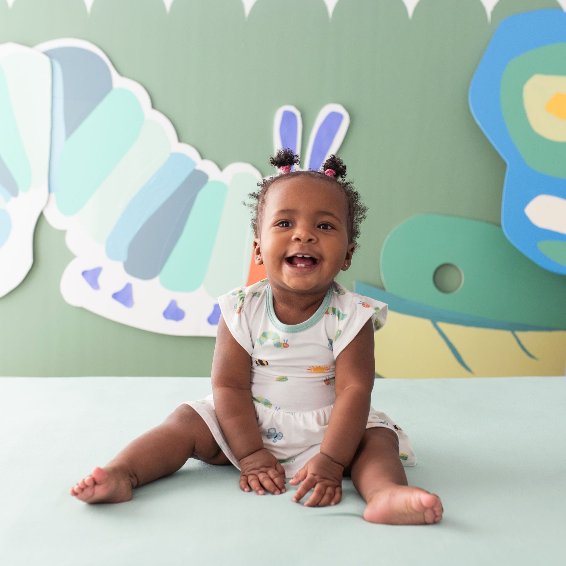 Kyte Baby Bodysuit Dress Twirl Bodysuit Dress in The Very Hungry Caterpillar™ and Friends