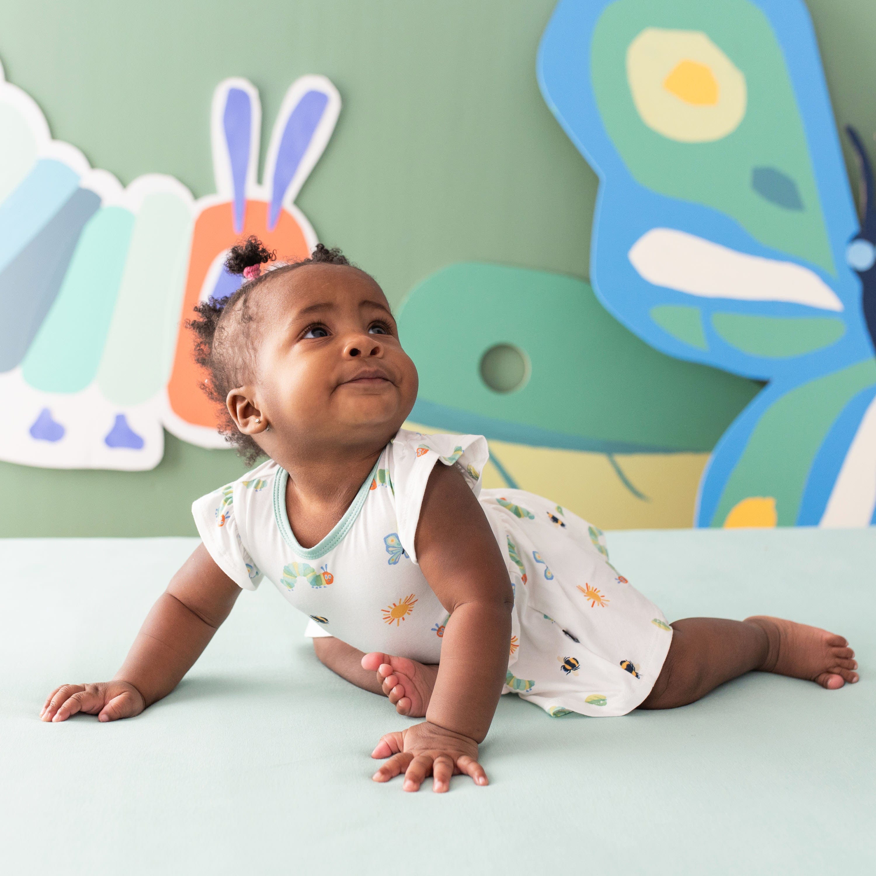 Kyte Baby Bodysuit Dress Twirl Bodysuit Dress in The Very Hungry Caterpillar™ and Friends