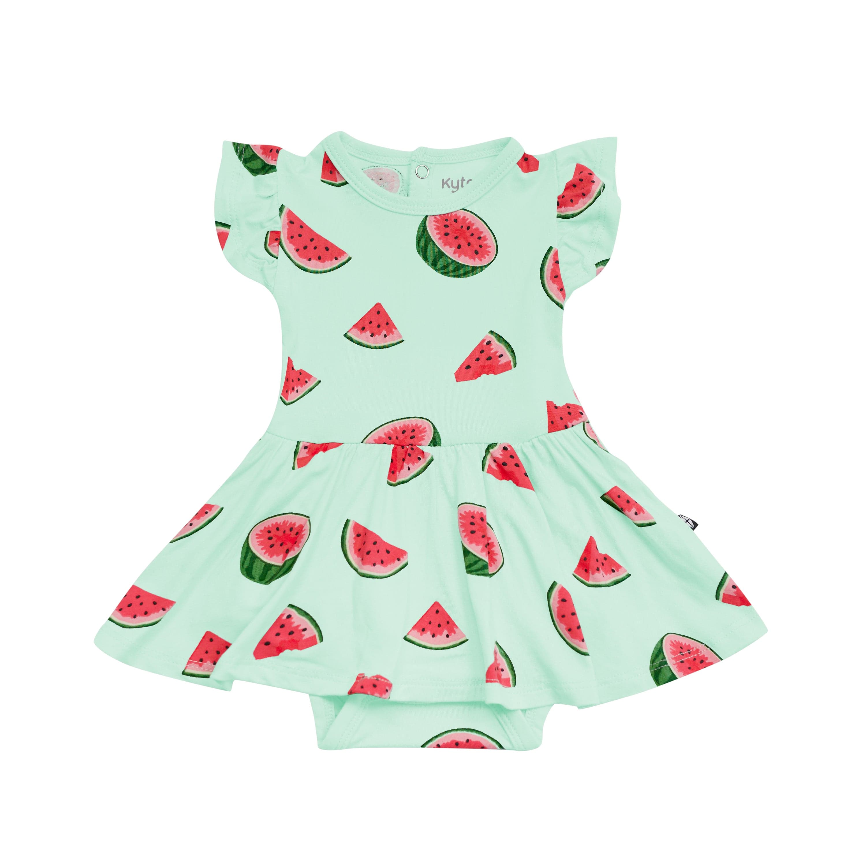 Kyte Baby Bodysuit Dress Twirl Bodysuit Dress in Watermelon