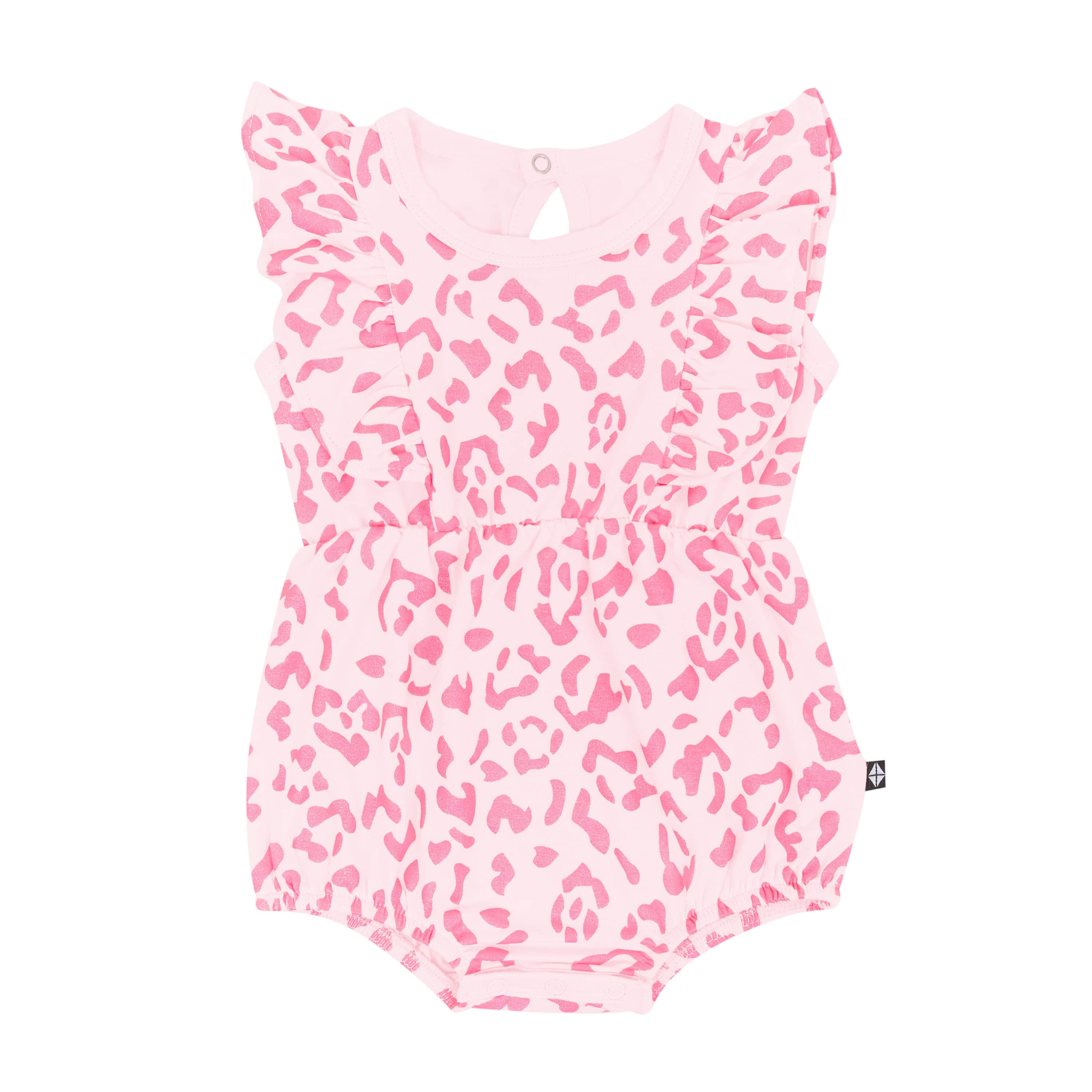 Kyte hot Baby blush leopard romper