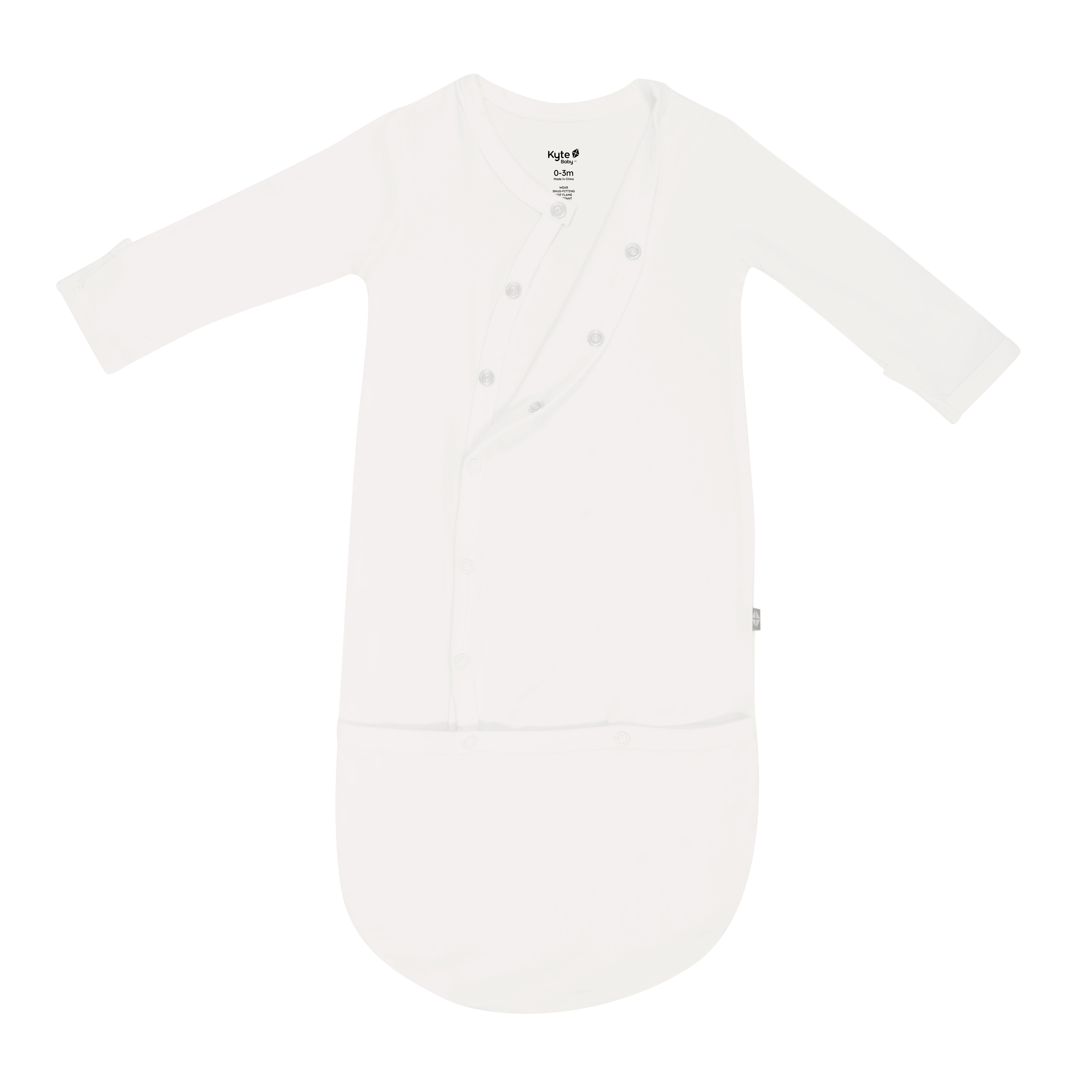 Flat lay of Kyte Baby Bundler in Cloud
