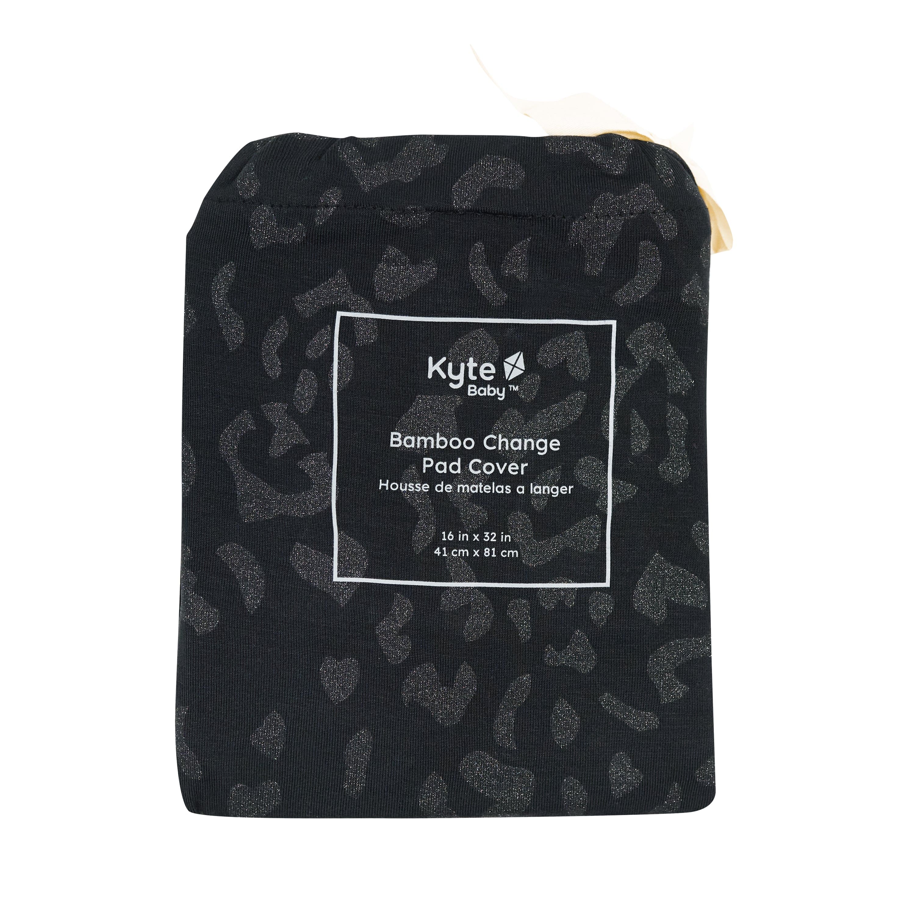 Kyte Baby Change Pad Cover Midnight Leopard Change Pad Cover in Midnight Leopard