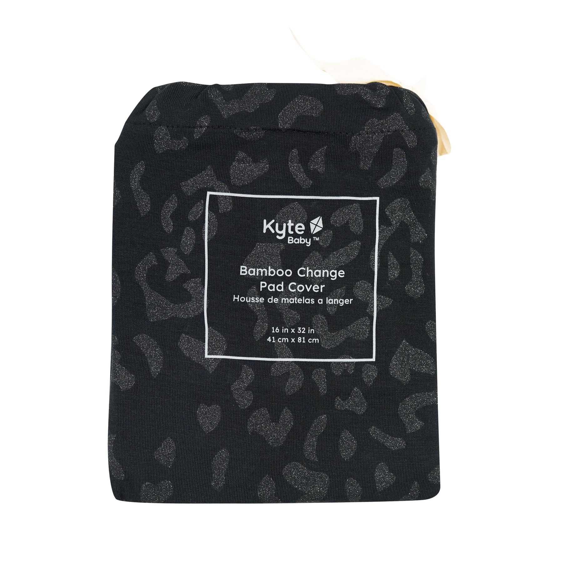 Kyte Baby Change Pad Cover Midnight Leopard Change Pad Cover in Midnight Leopard