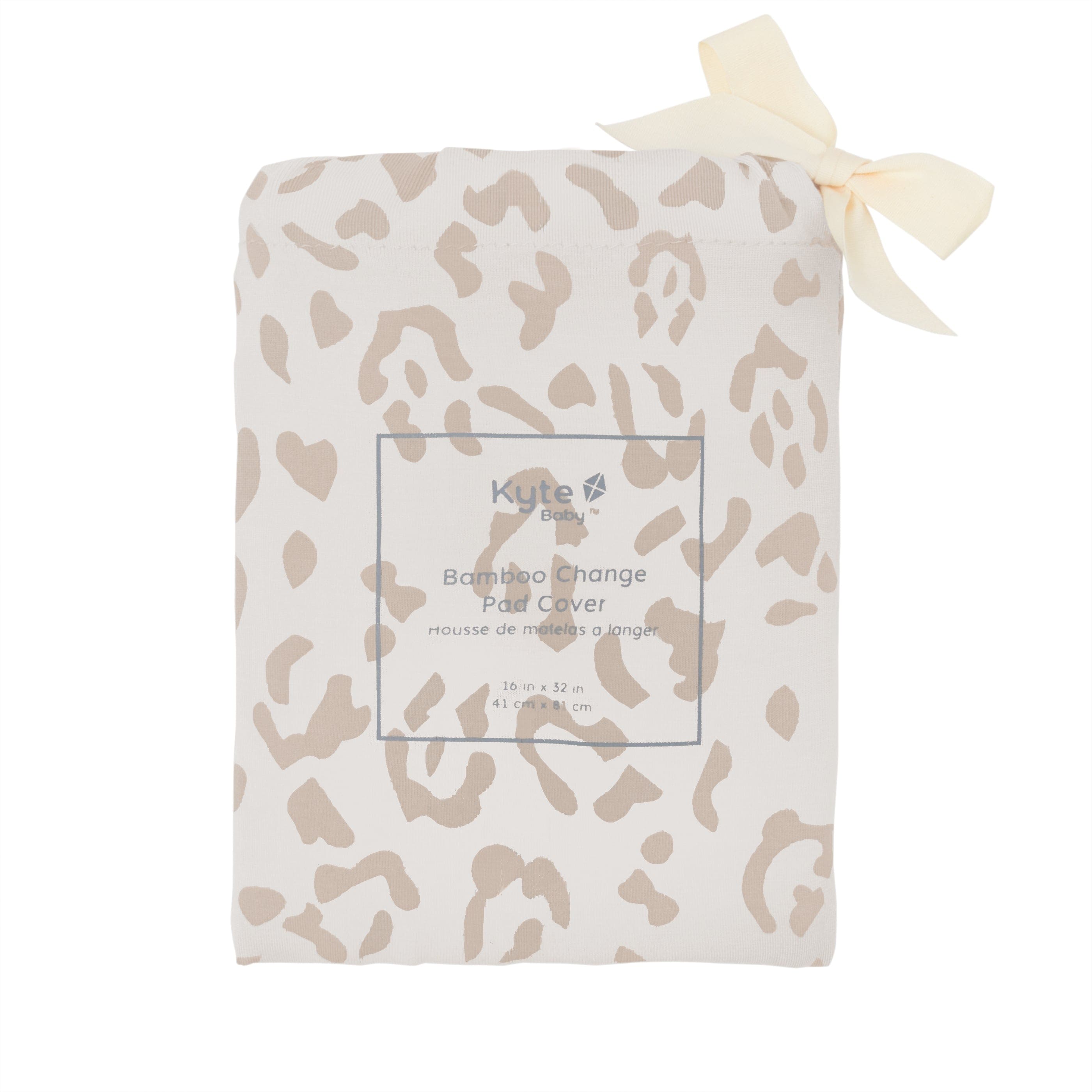 Kyte Baby Change Pad Cover Oat Leopard / One Size Change Pad Cover in Oat Leopard