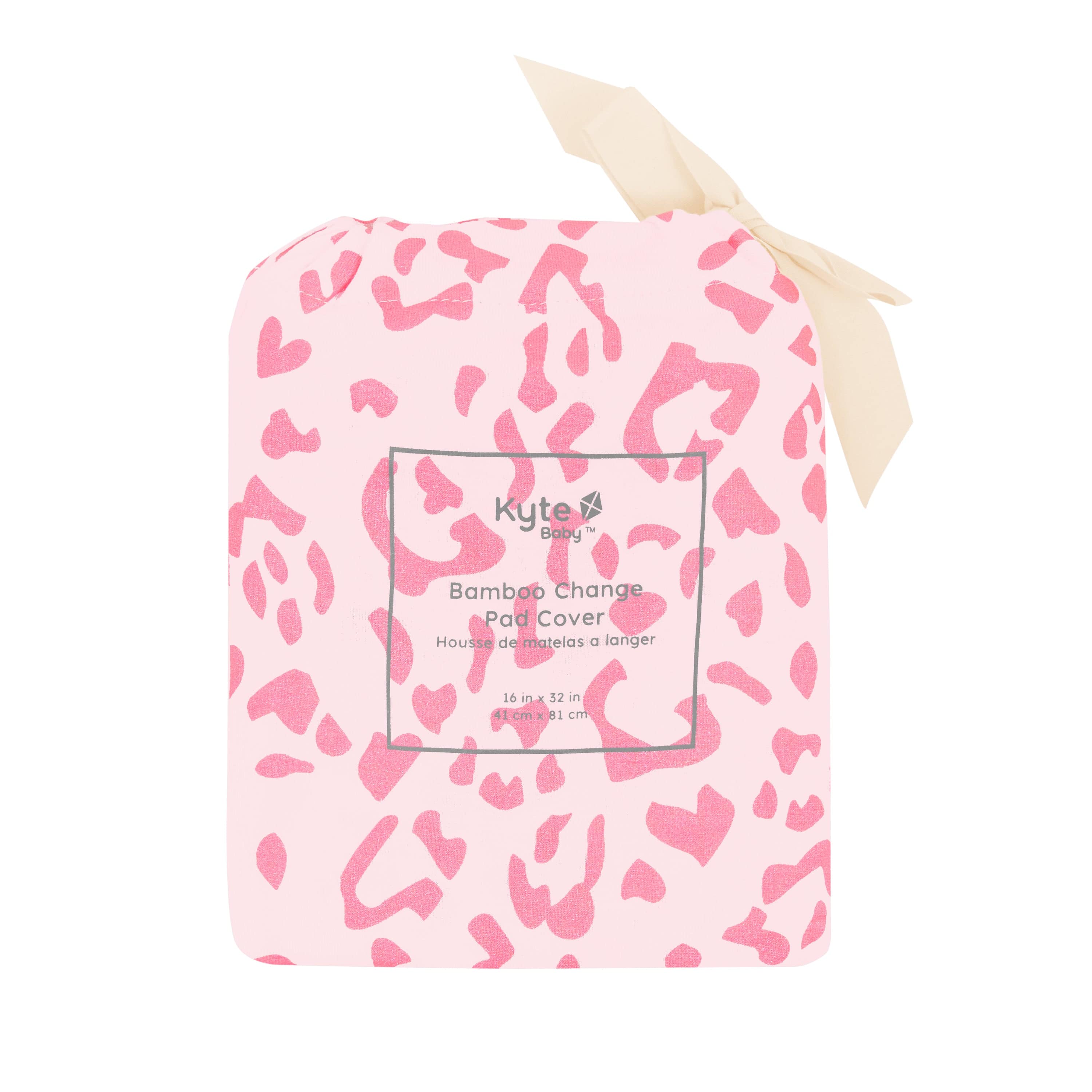 Kyte Baby Change Pad Cover Sakura Leopard / One Size Change Pad Cover in Sakura Leopard