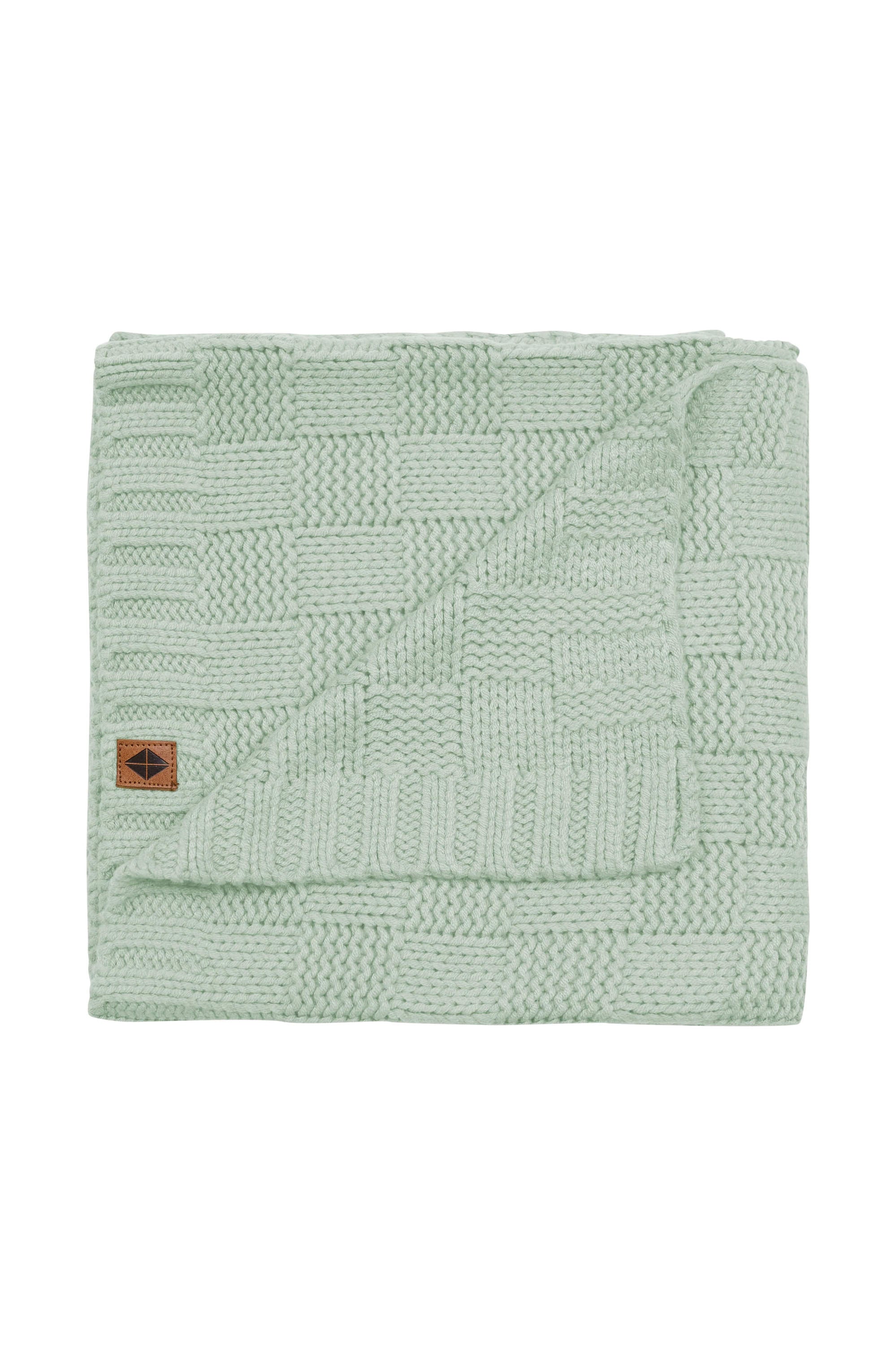 Kyte Baby Chunky Knit Basket Weave Baby Blanket in Thyme