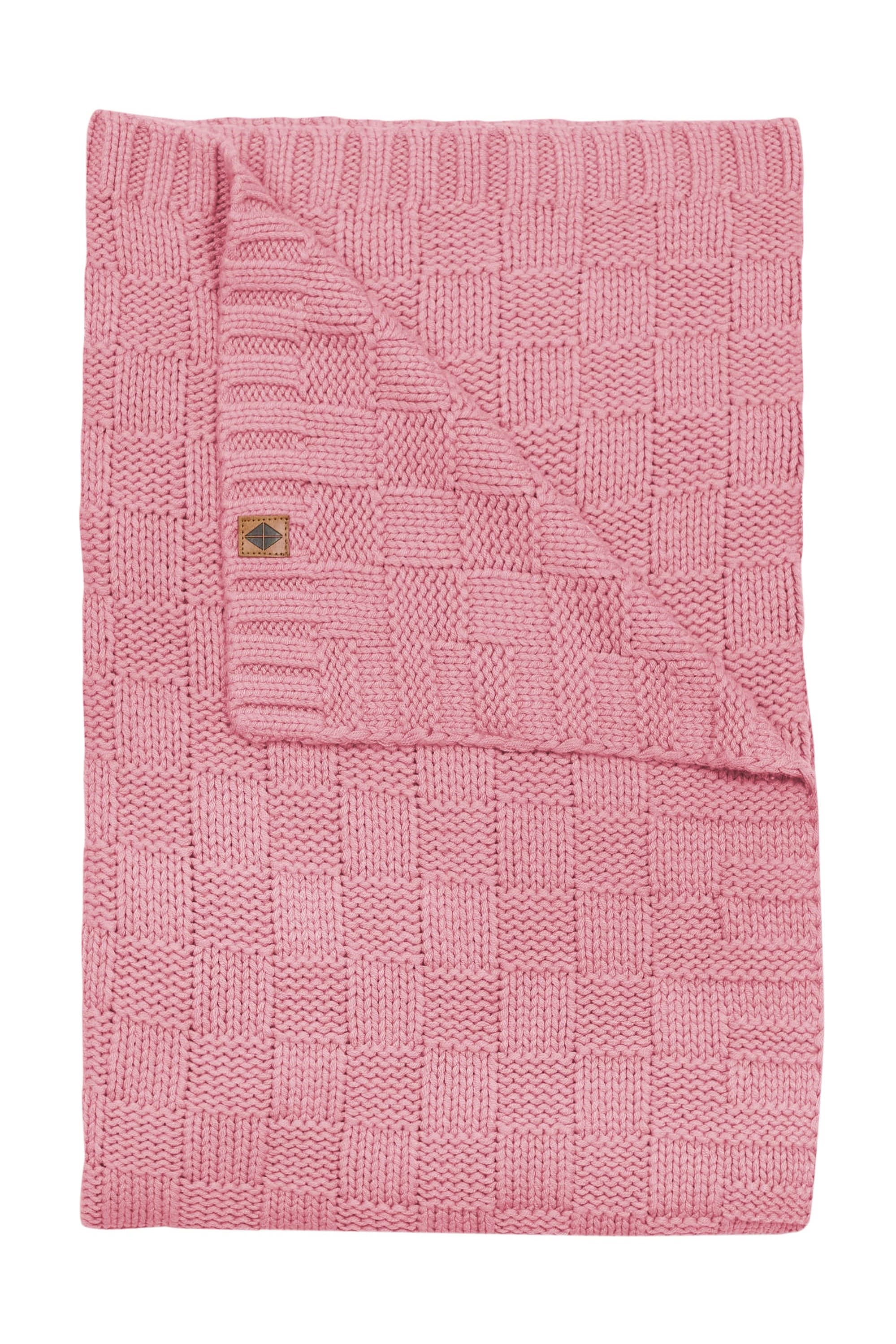 Kyte Baby Chunky Knit Basket Weave Toddler Blanket in Apple Blossom