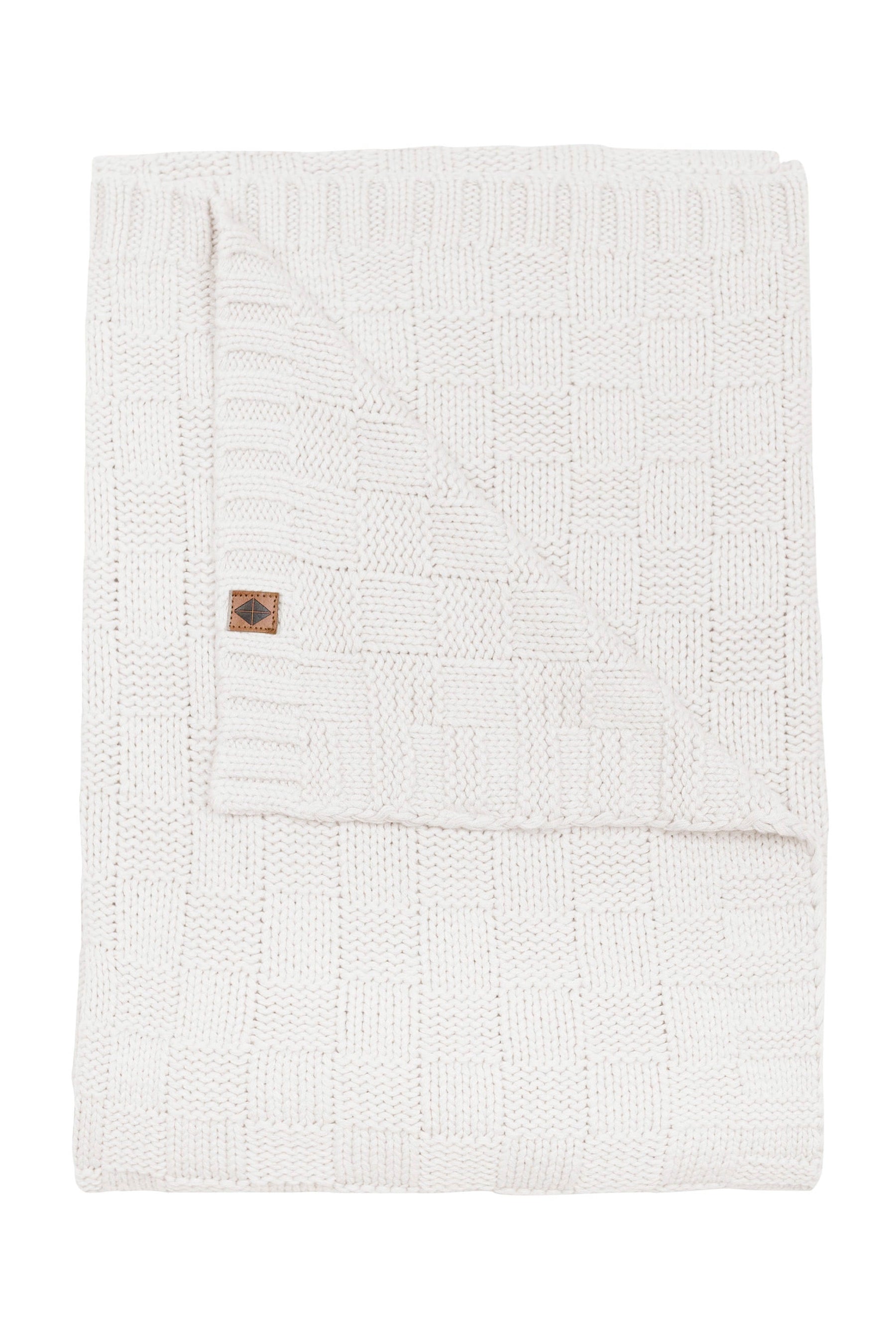Kyte Baby Chunky Knit Basket Weave Toddler Blanket in Oat