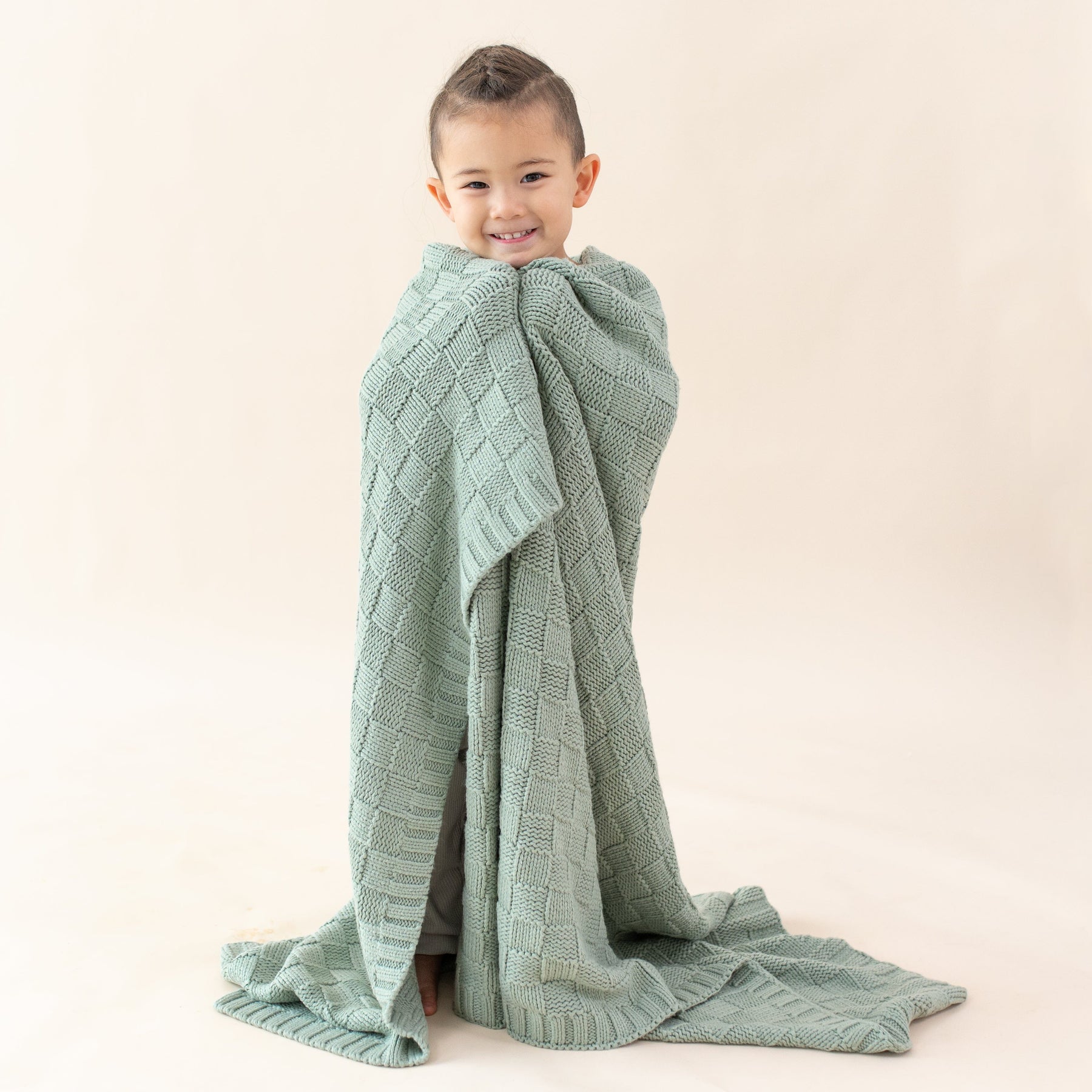 Kyte Baby Chunky Knit Basket Weave Toddler Blanket Thyme / Toddler Chunky Knit Basket Weave Toddler Blanket in Thyme