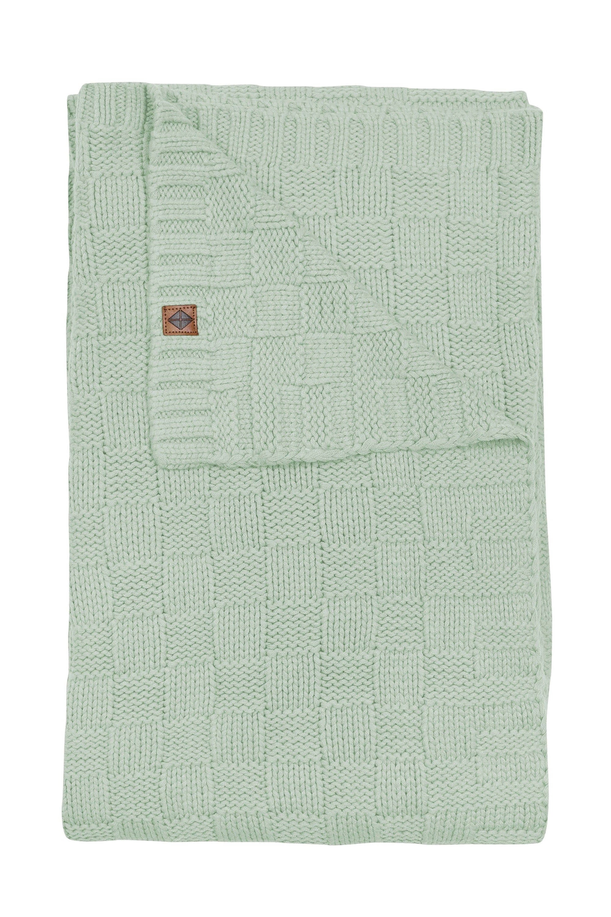 Kyte Baby Chunky Knit Basket Weave Toddler Blanket in Thyme