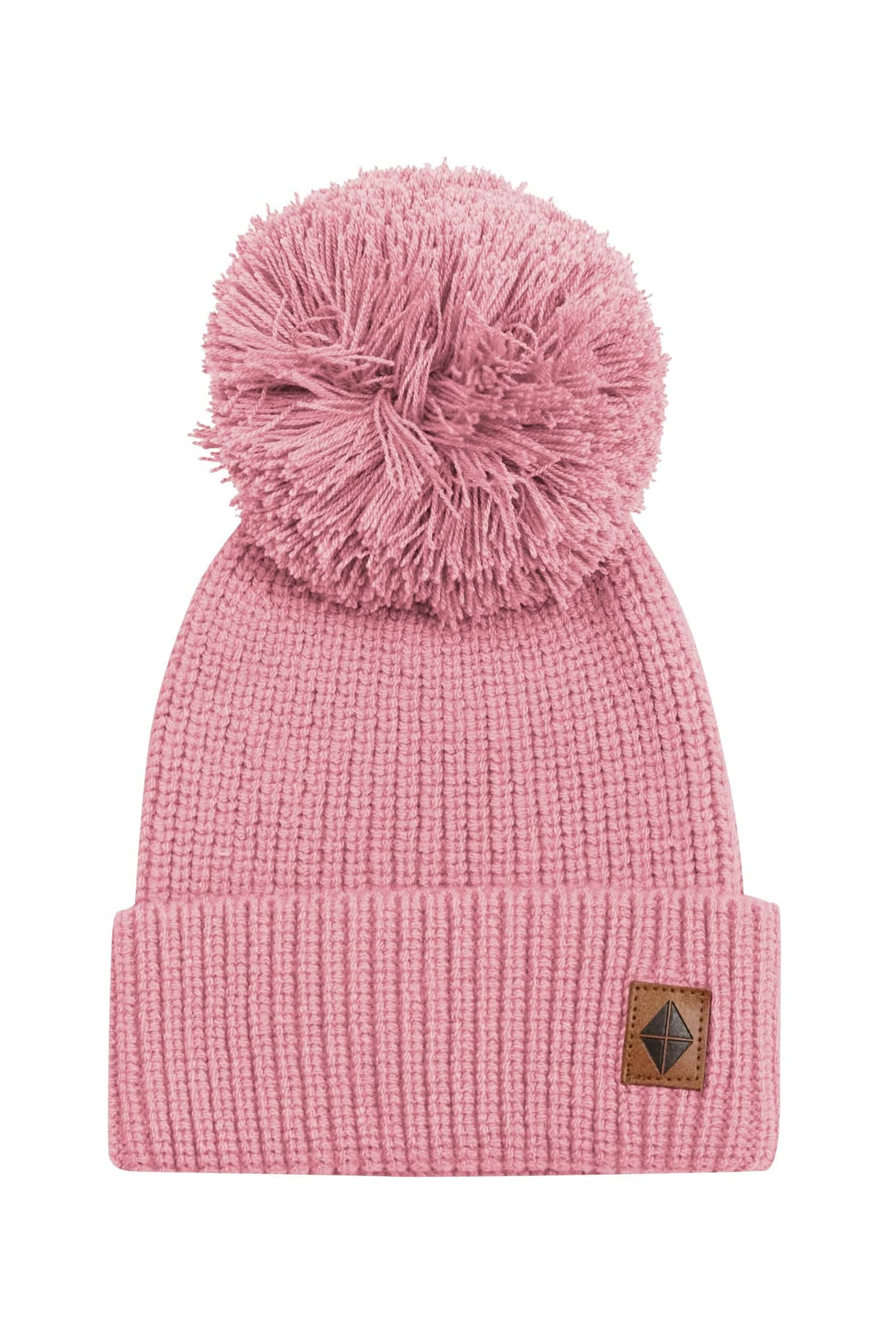 Kyte Baby Chunky Knit Pom Beanie in Apple Blossom