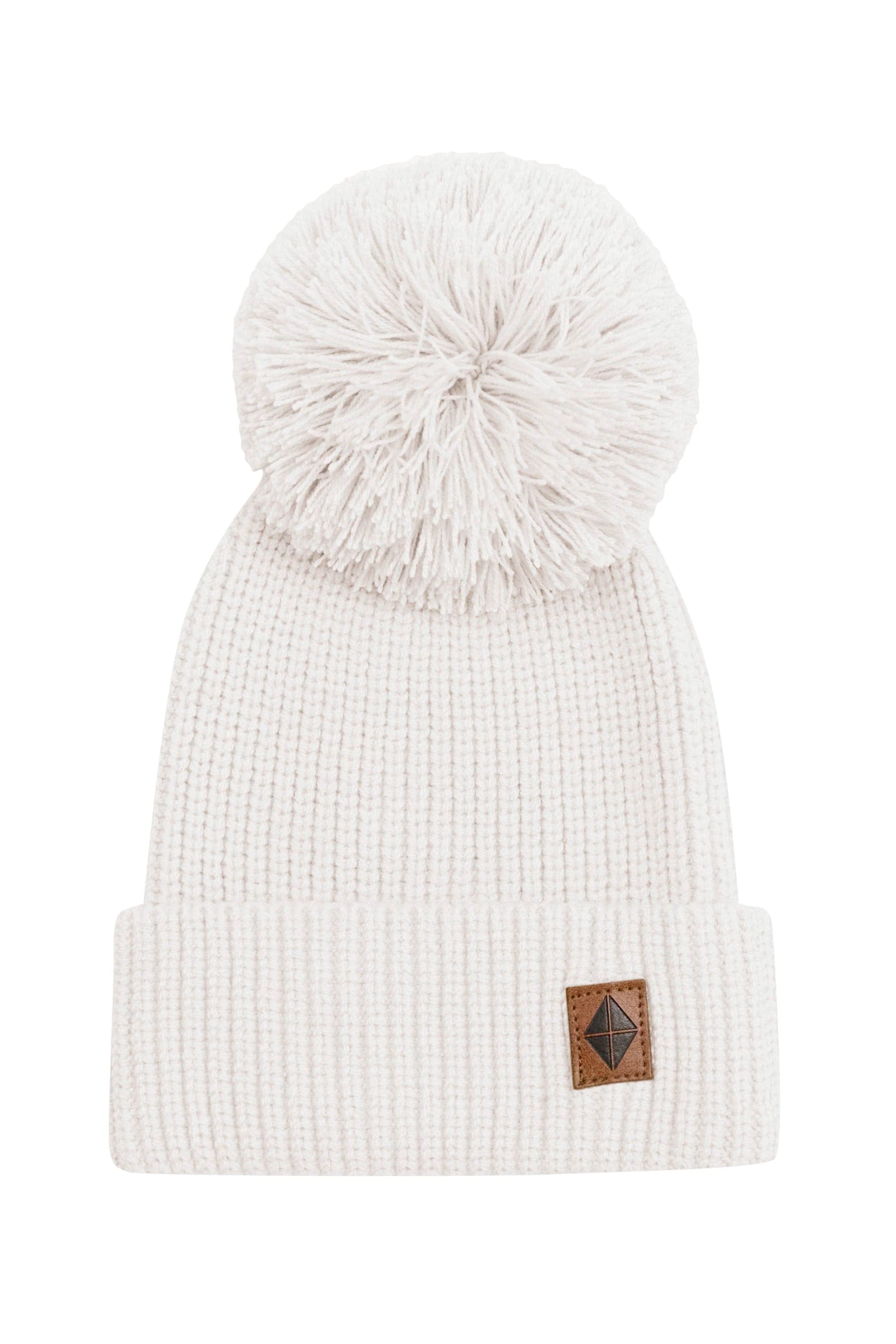 Kyte Baby Chunky Knit Pom Beanie in Oat