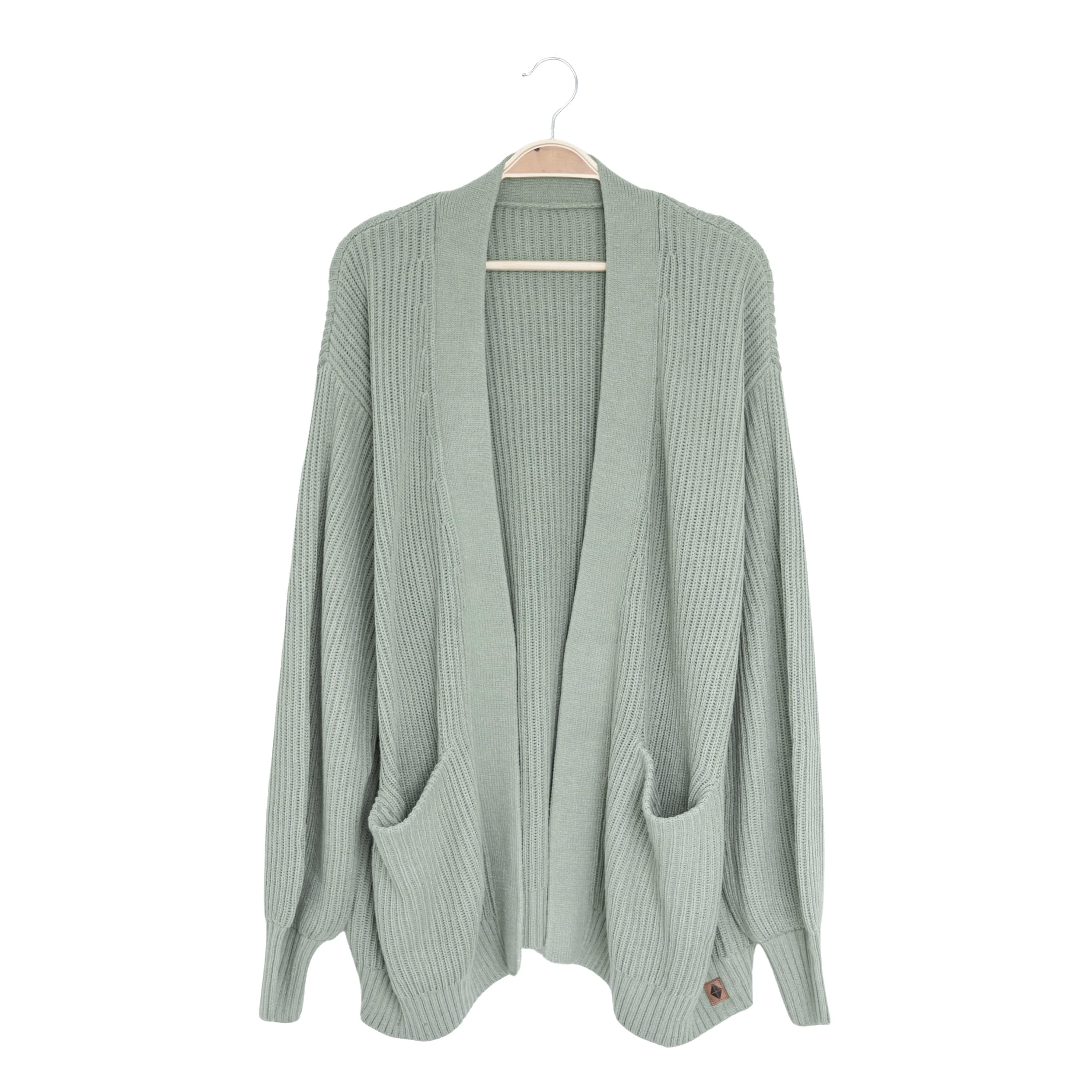 Kyte Baby Chunky Knit Women's Oversized Cardigan Chunky Knit Women's Oversized Cardigan in Thyme