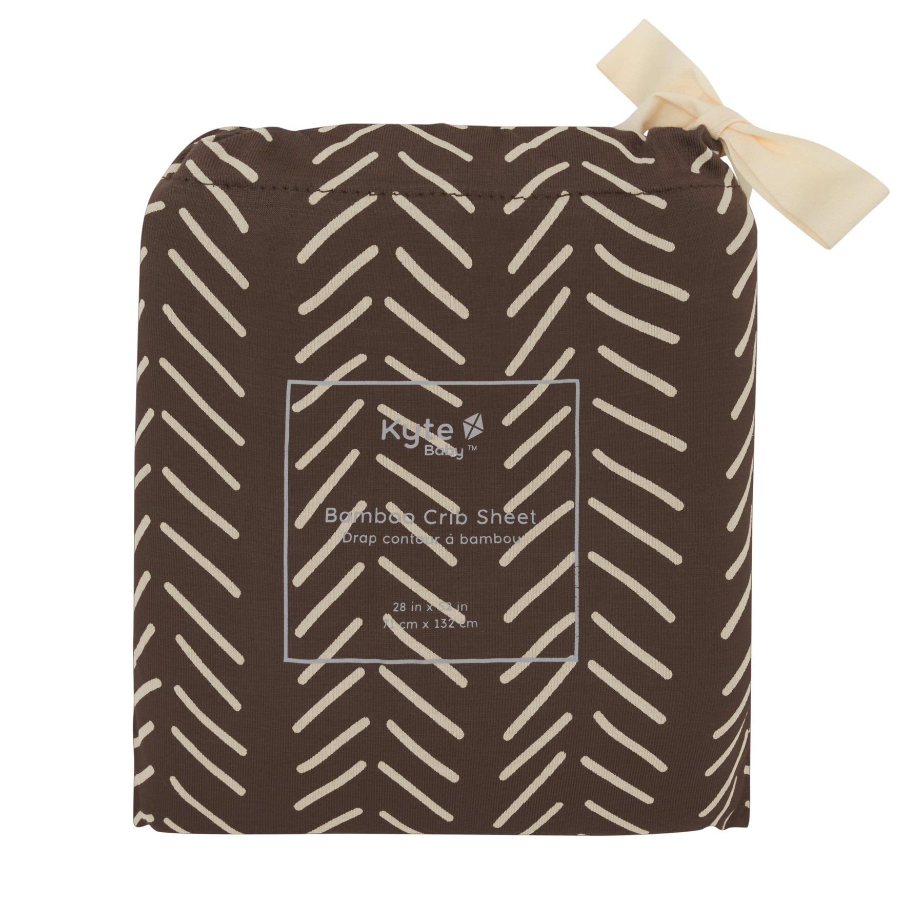 Kyte Baby Crib Sheet Crib Sheet / Espresso Herringbone Crib Sheet in Espresso Herringbone