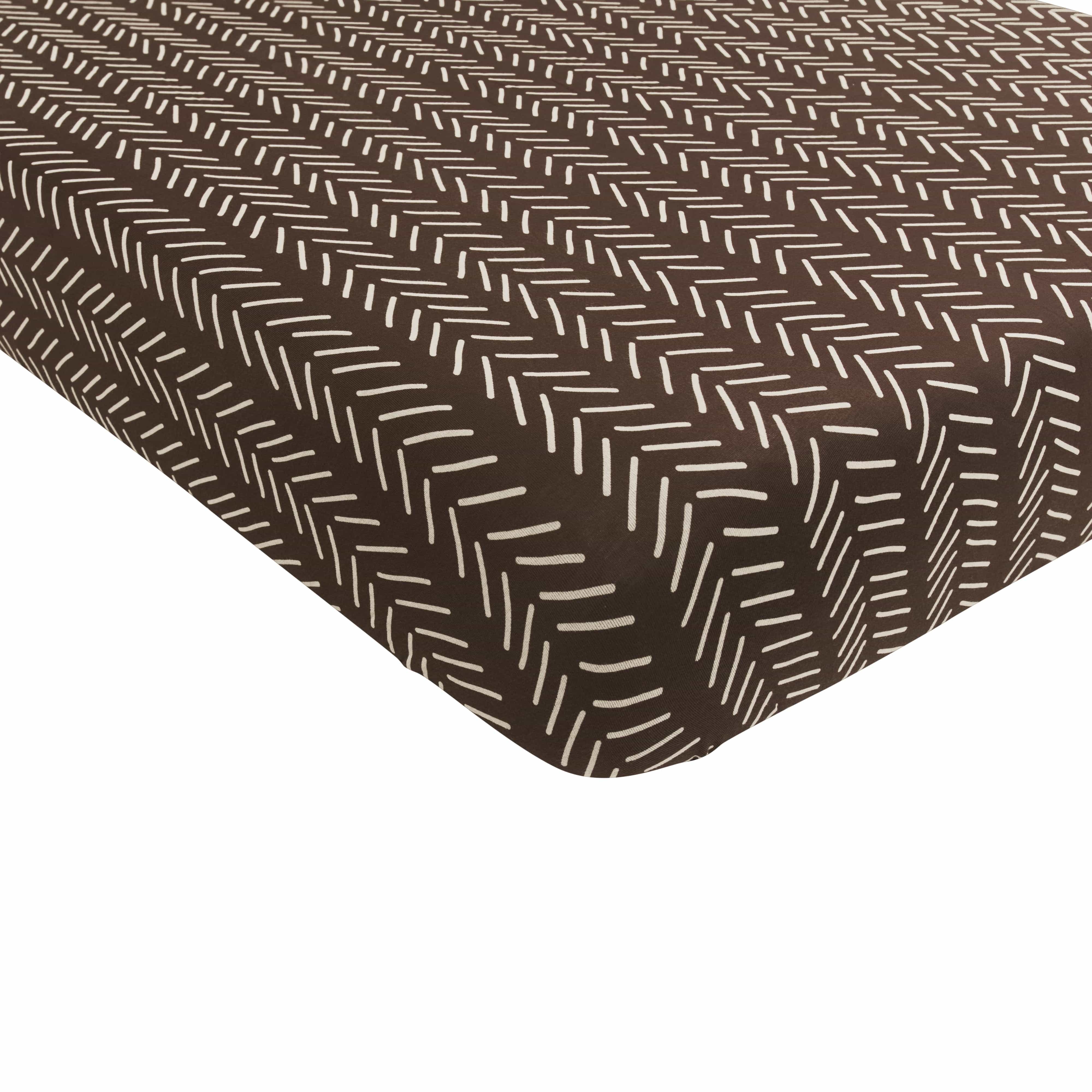 Kyte Baby Crib Sheet Crib Sheet / Espresso Herringbone Crib Sheet in Espresso Herringbone