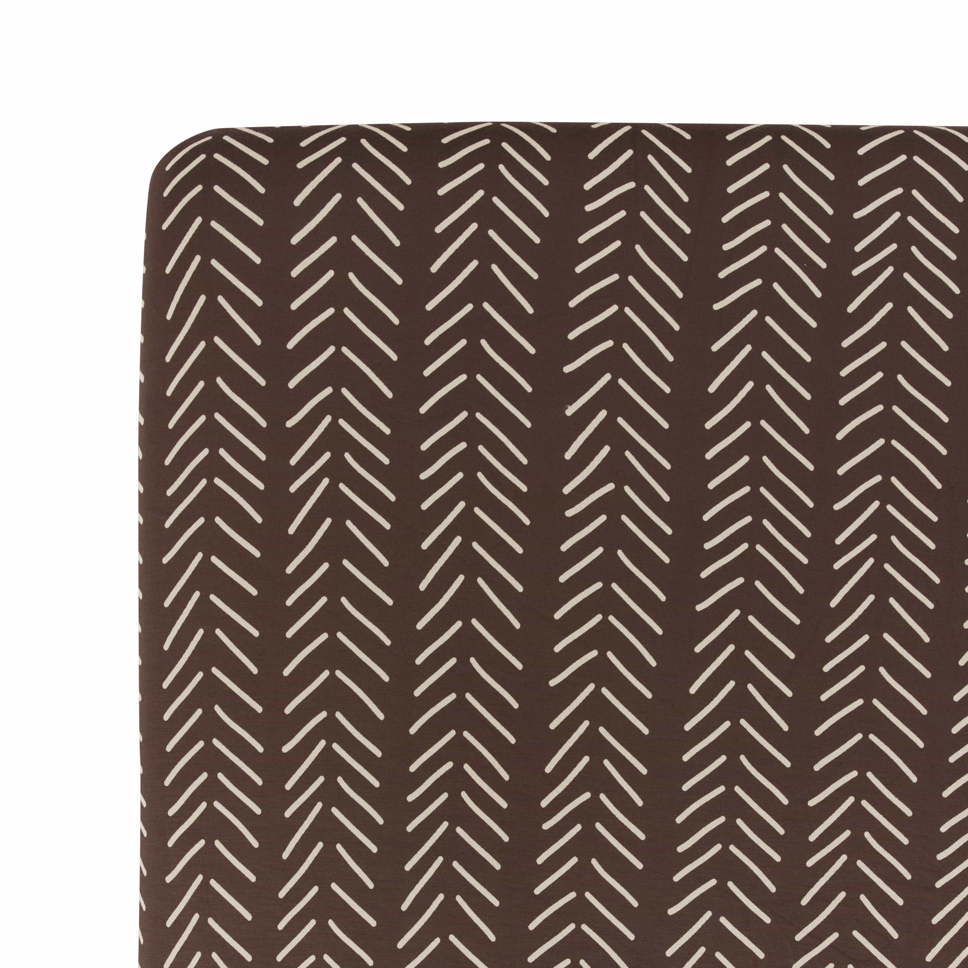 Kyte Baby Crib Sheet Crib Sheet / Espresso Herringbone Crib Sheet in Espresso Herringbone