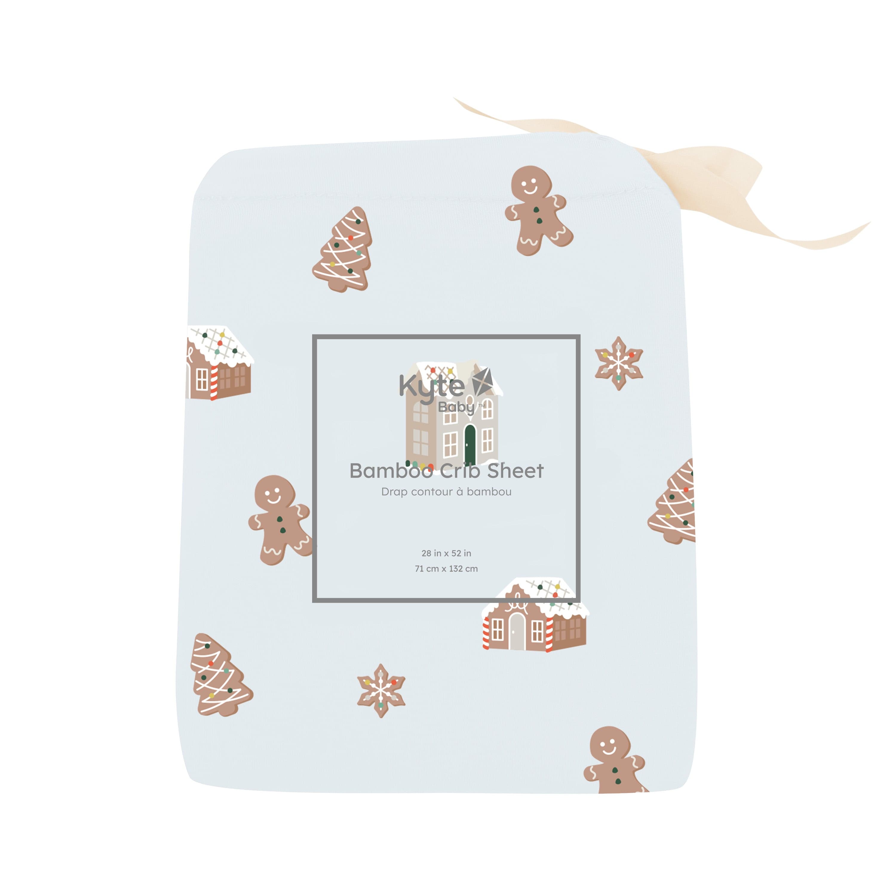 Kyte Baby Crib Sheet Exclusive Gingerbread Village / Crib Sheet Crib Sheet in Gingerbread Village
