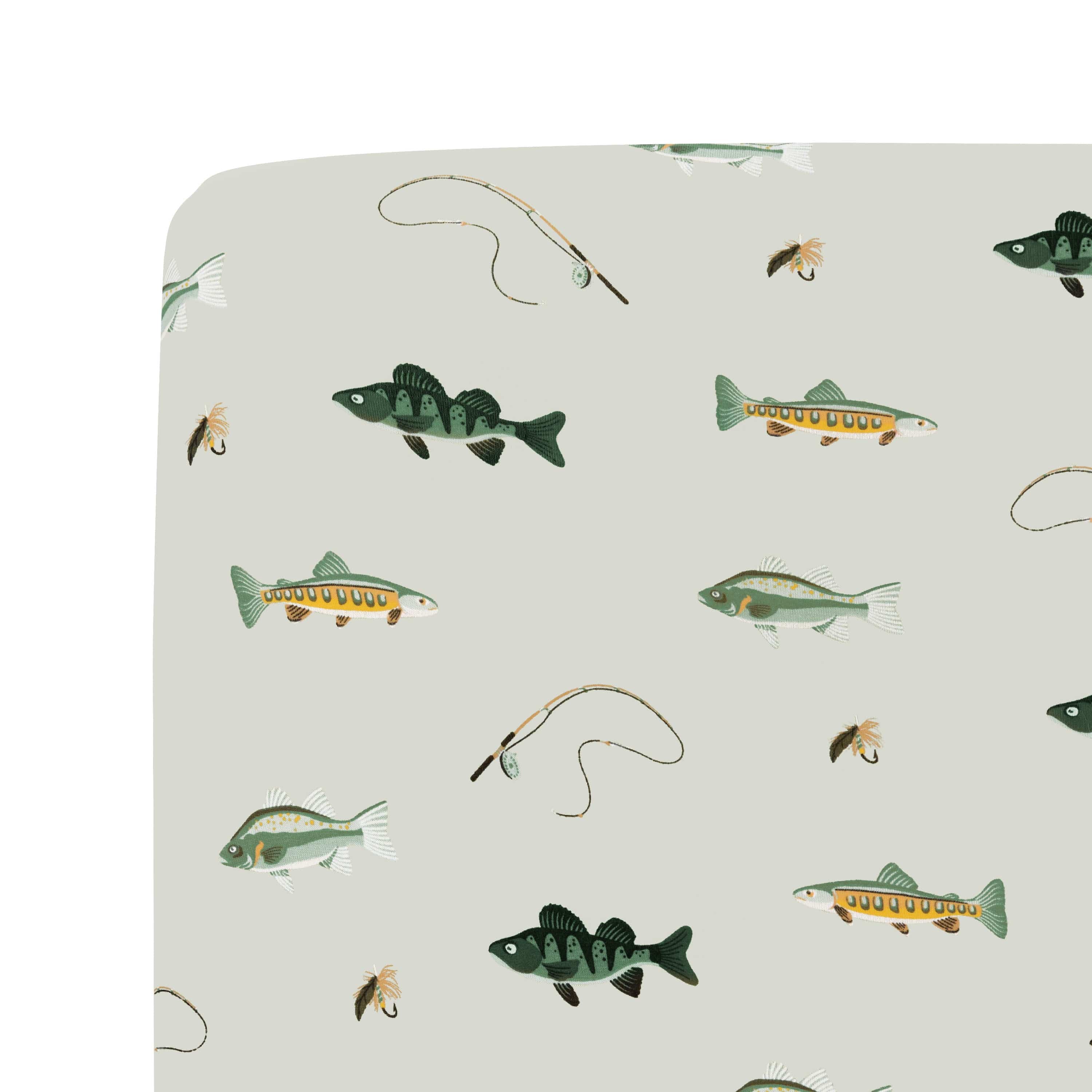 Kyte Baby Crib Sheet Fishing Crib Sheet in Fishing