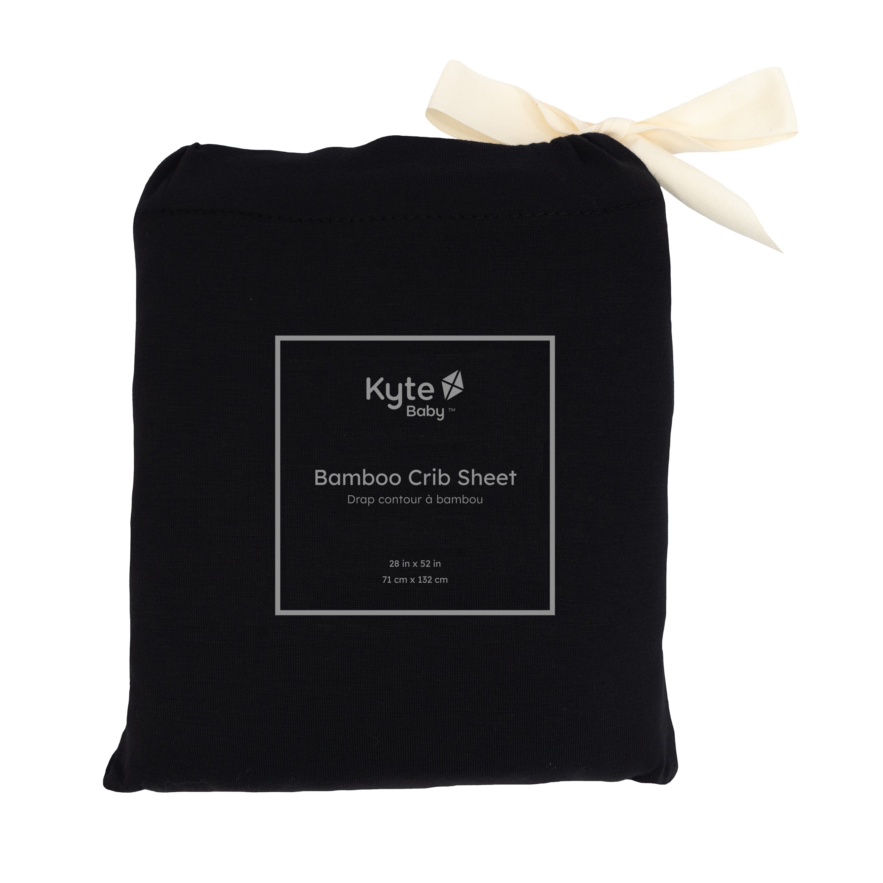 Kyte Baby Standard Crib Sheet in Midnight in package