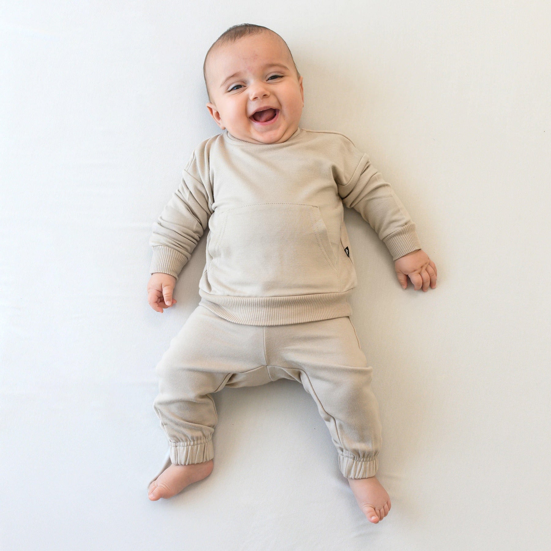 Kyte Baby French Terry Jogger Set French Terry Jogger Set in Almond