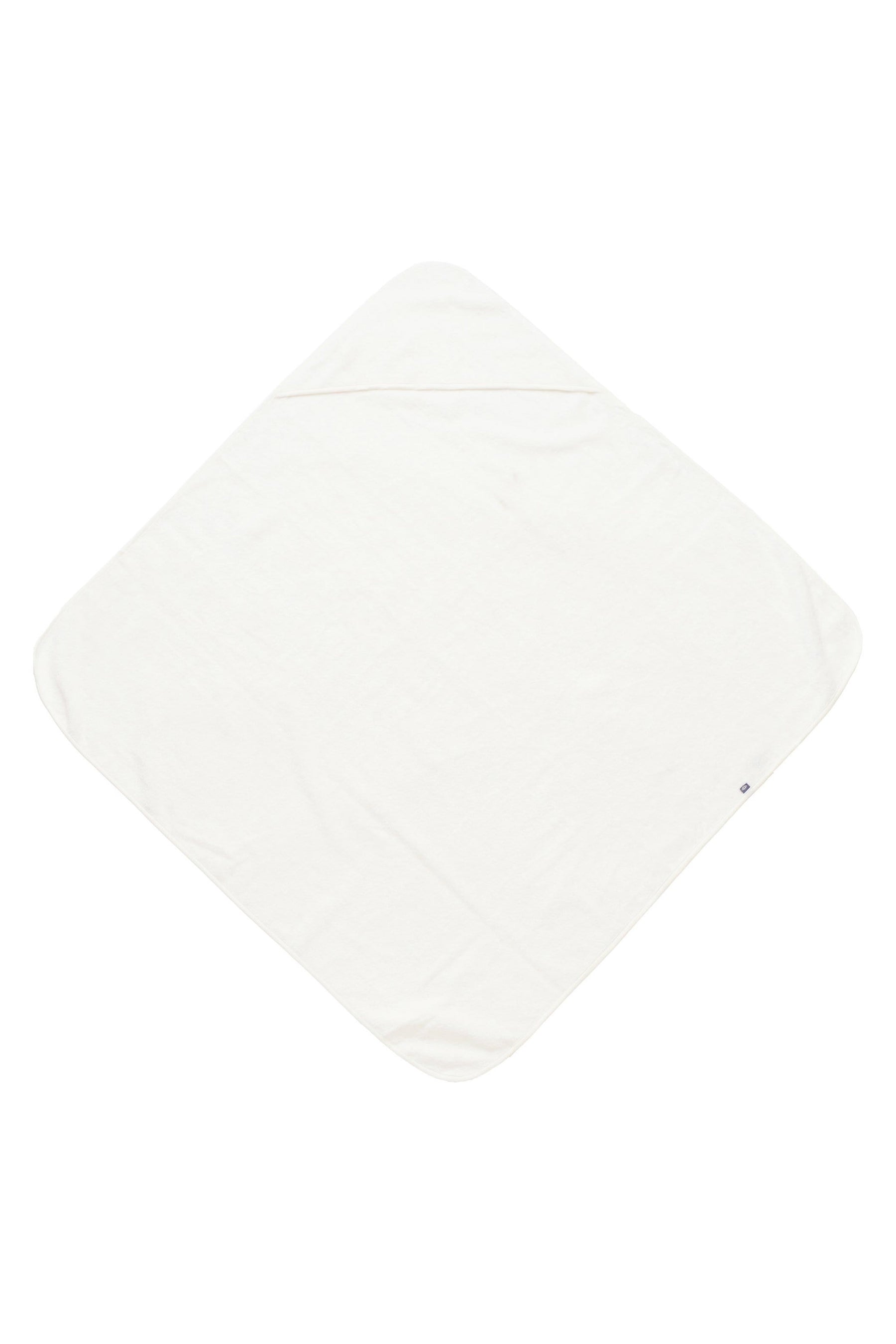 Spread out flat lay Kyte Baby Hooded bamboo terry Bath Towel in Cloud