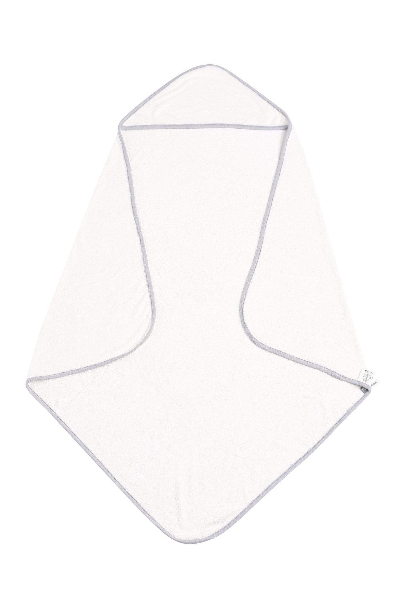 Kyte Baby Hooded Bath Towel in Cloud with Storm Trim
