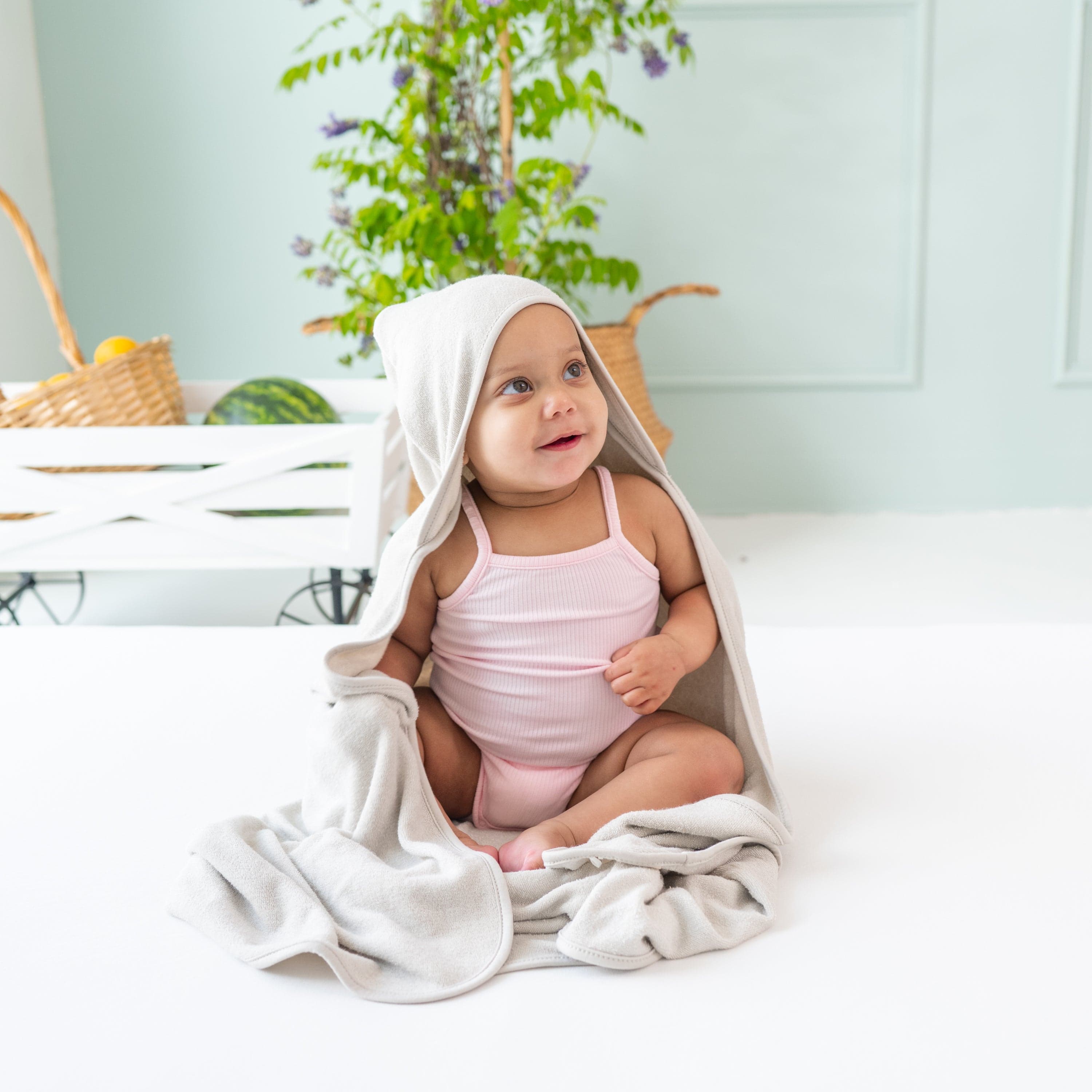 Kyte Baby Hooded Bath Towel Oat / Infant Hooded Bath Towel in Oat