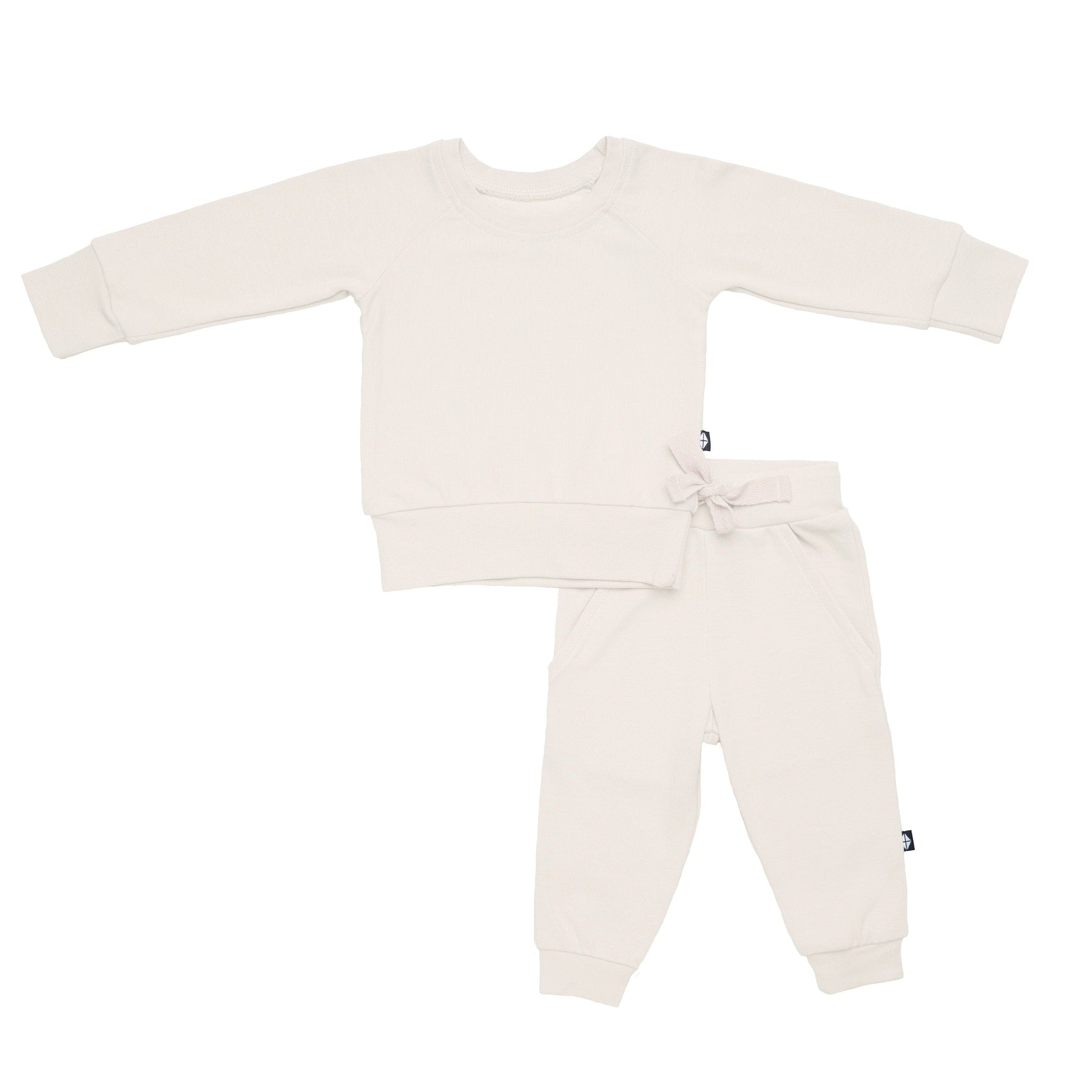 Kyte Baby Jogger Set Bamboo Jersey Jogger Set in Oat