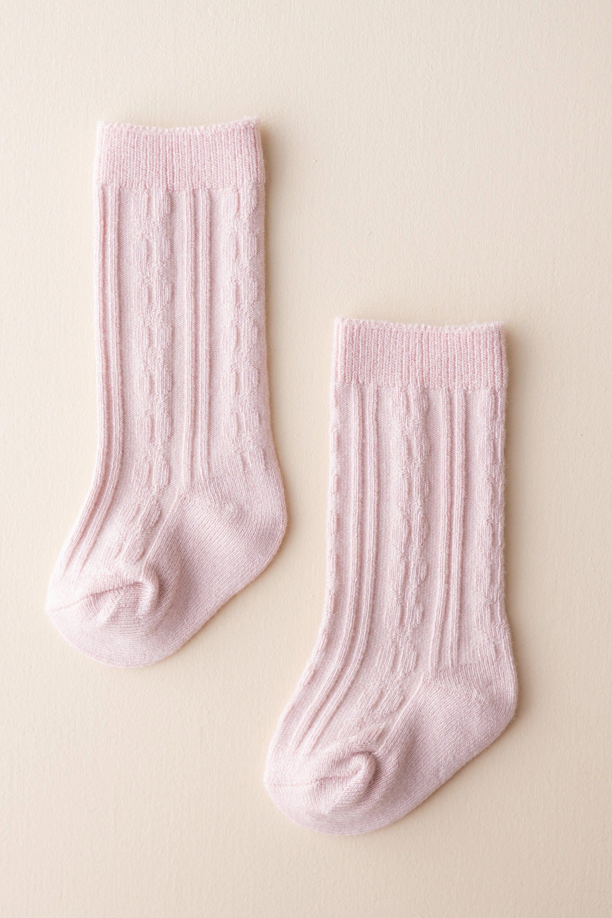 Kyte Baby Knee High Socks with ribbed cuff in Blush pink