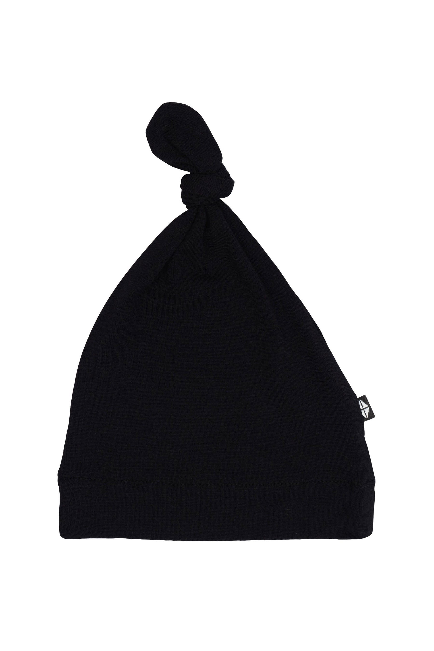 Flat lay of Kyte Baby Knotted Cap in Midnight