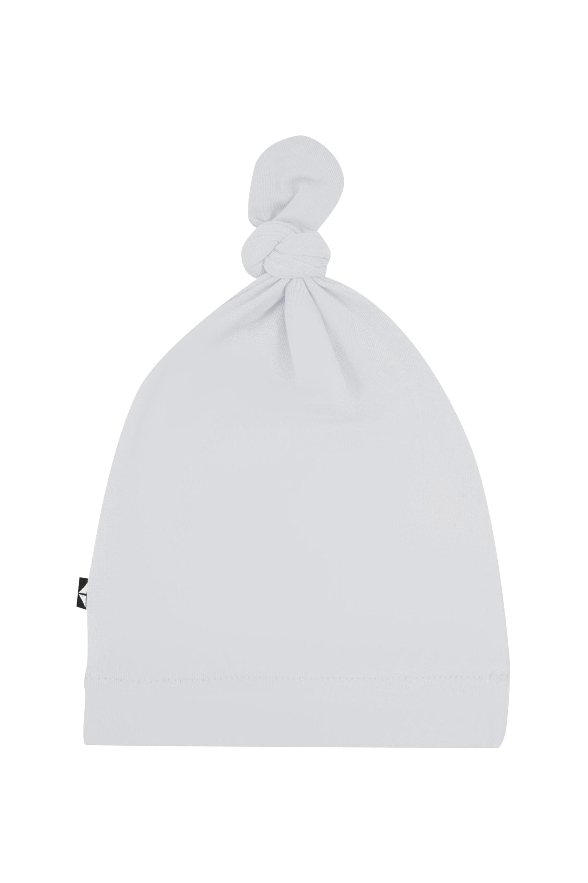 Flat lay of Kyte Baby Knotted Cap in Storm