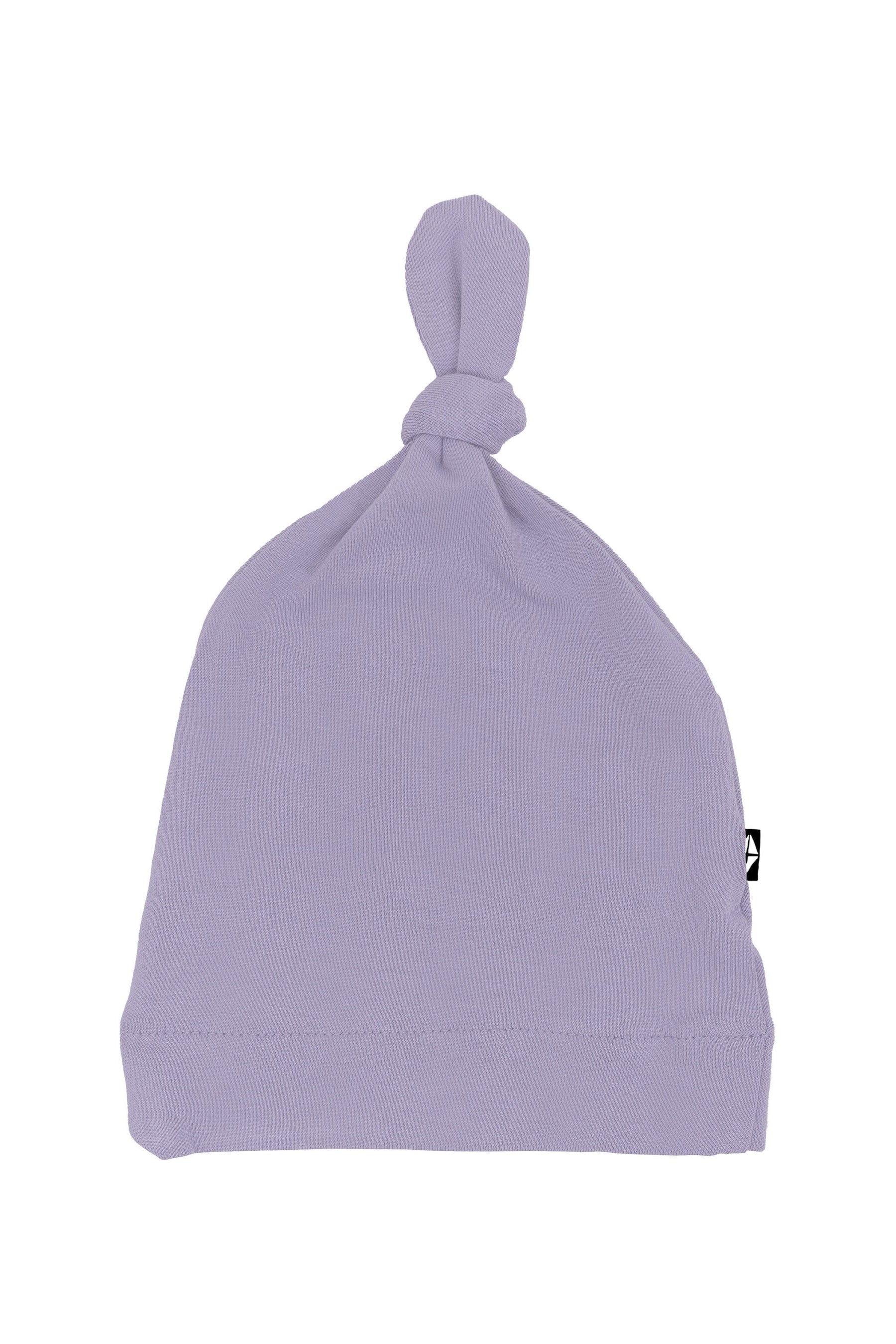 Flat lay of Kyte Baby Knotted Cap in Taro