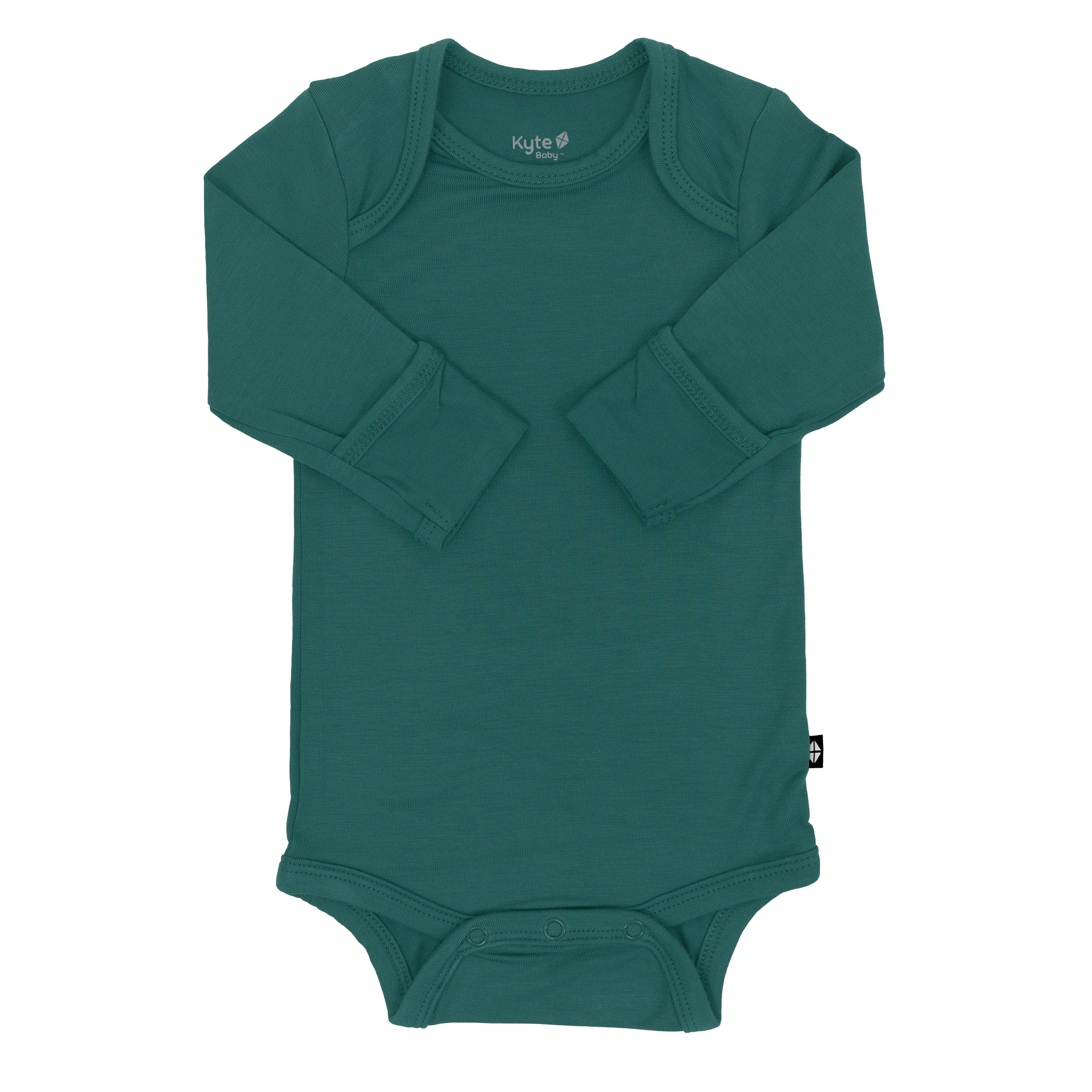 Kyte Baby bamboo Long Sleeve Bodysuit in Emerald