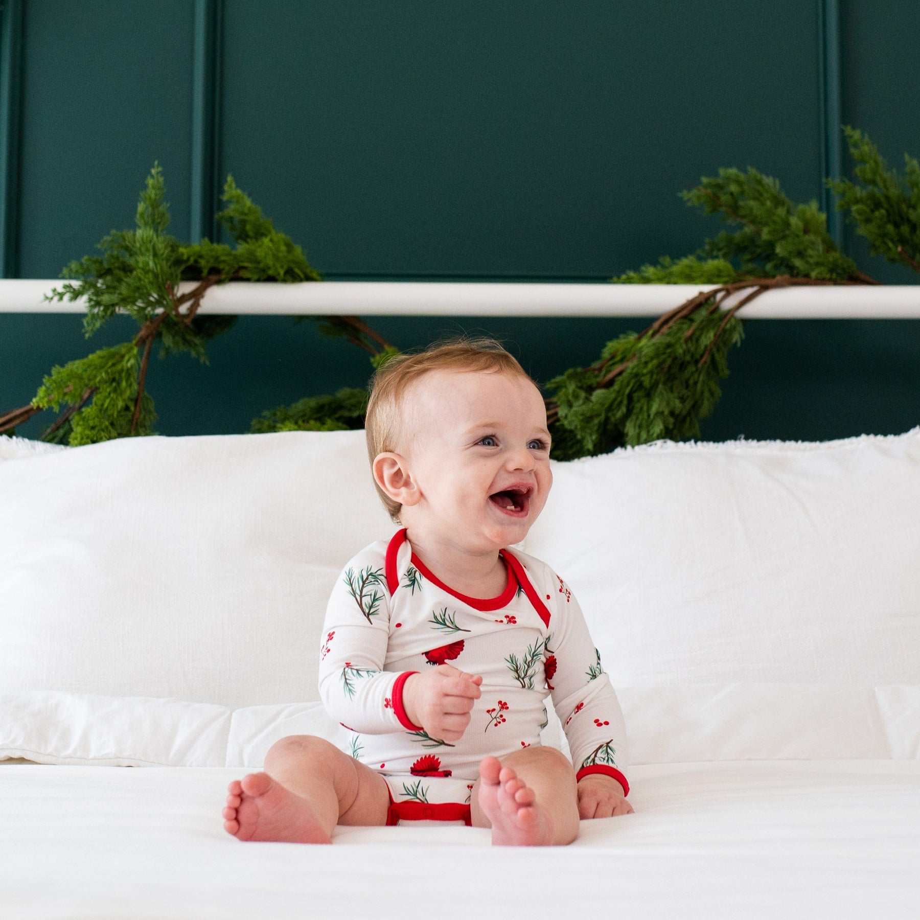 Kyte BABY Layette Long Sleeve Bodysuit in Winterberry