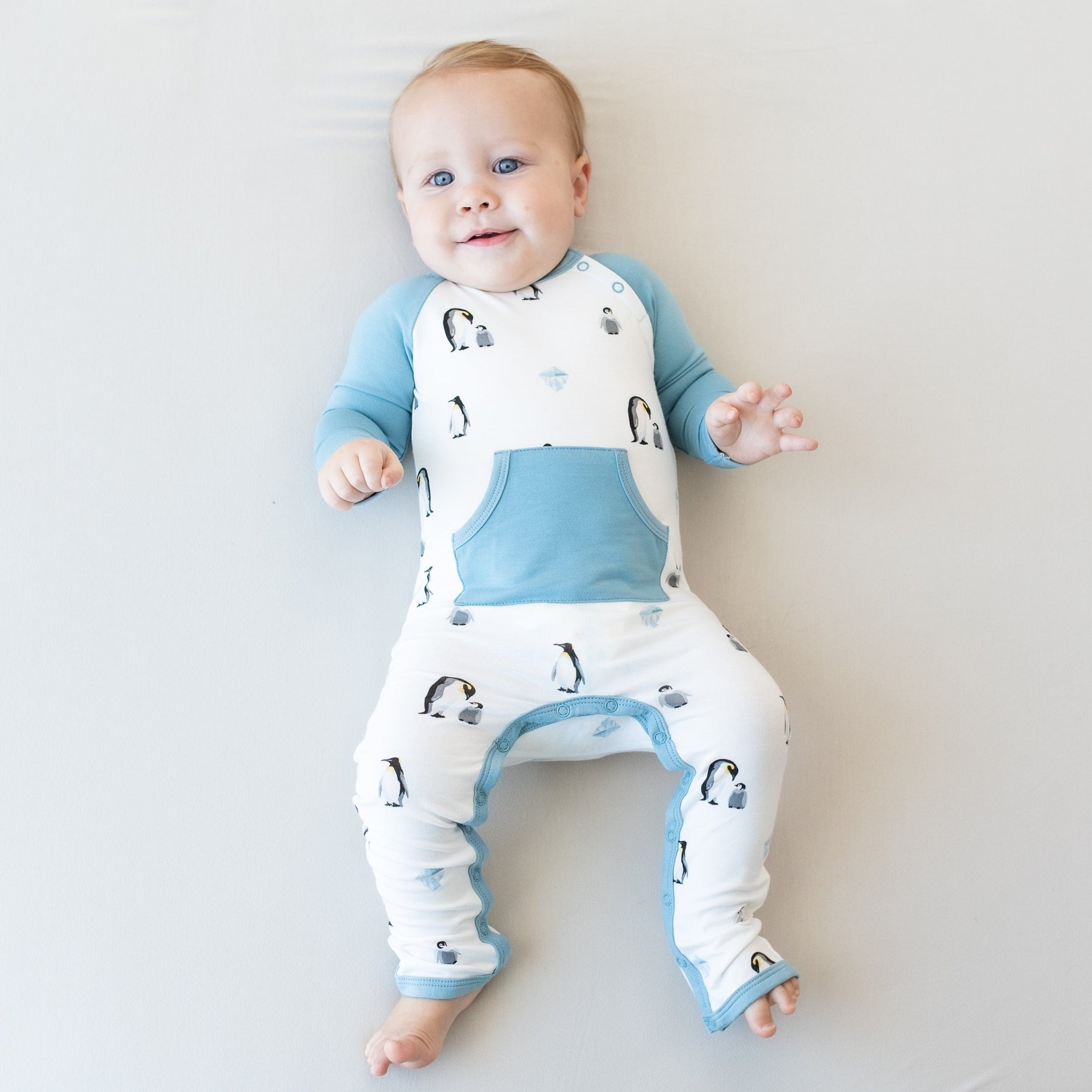 Kyte Baby Long Alls Longall in Penguin