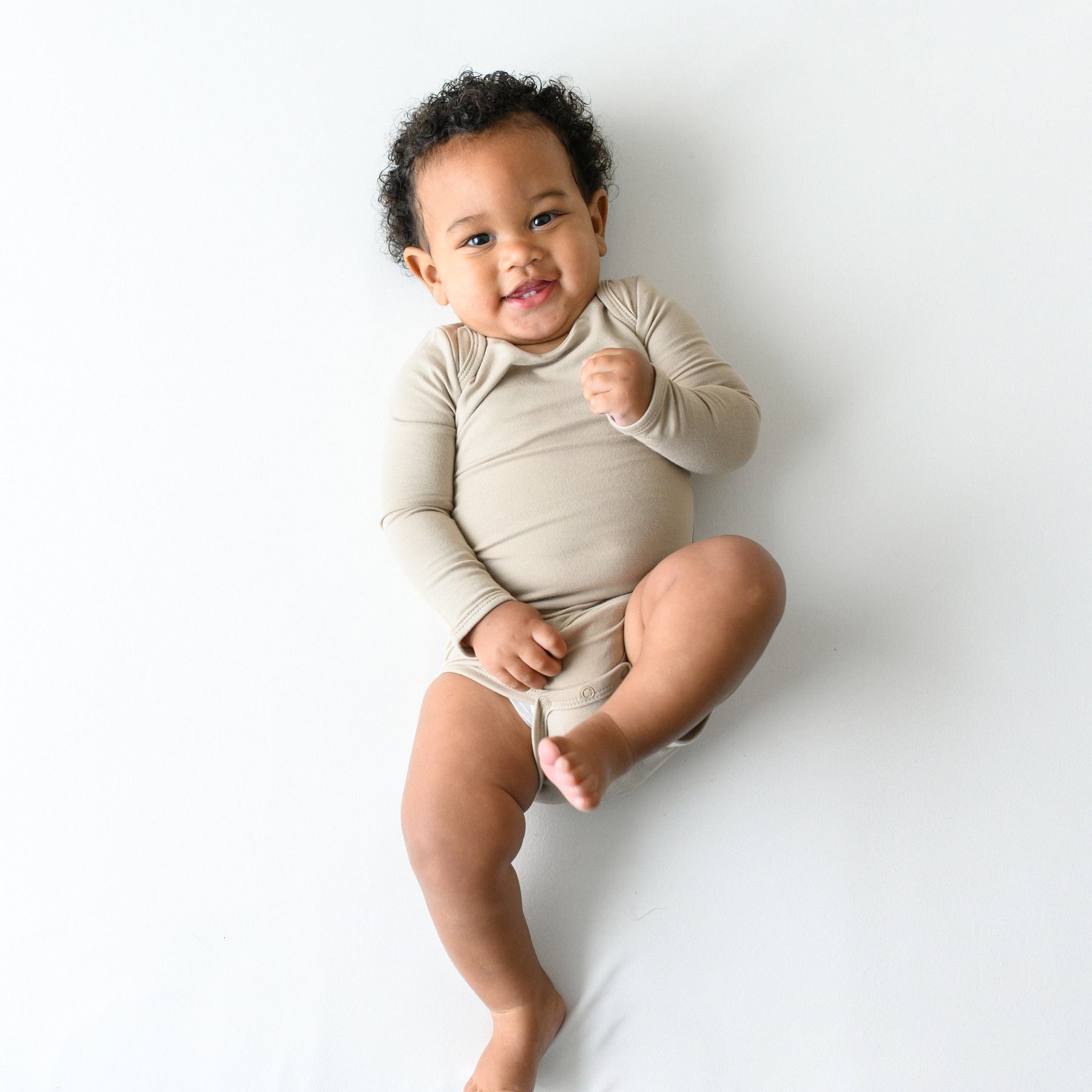 Kyte Baby Long Sleeve Bodysuits Long Sleeve Bodysuit in Almond