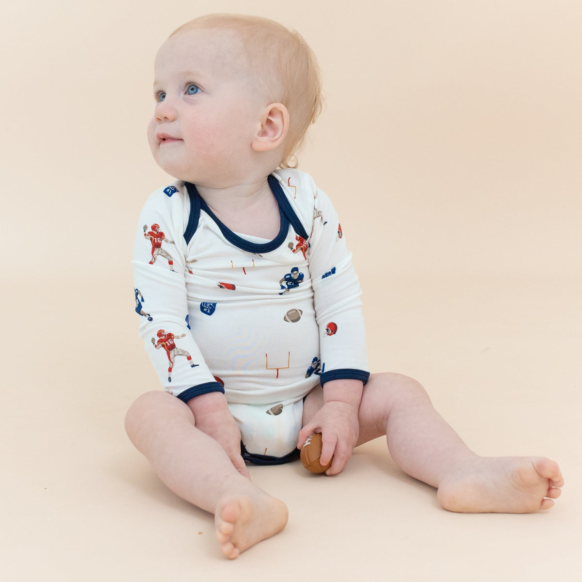 Kyte Baby Long Sleeve Bodysuits Long Sleeve Bodysuit in Football