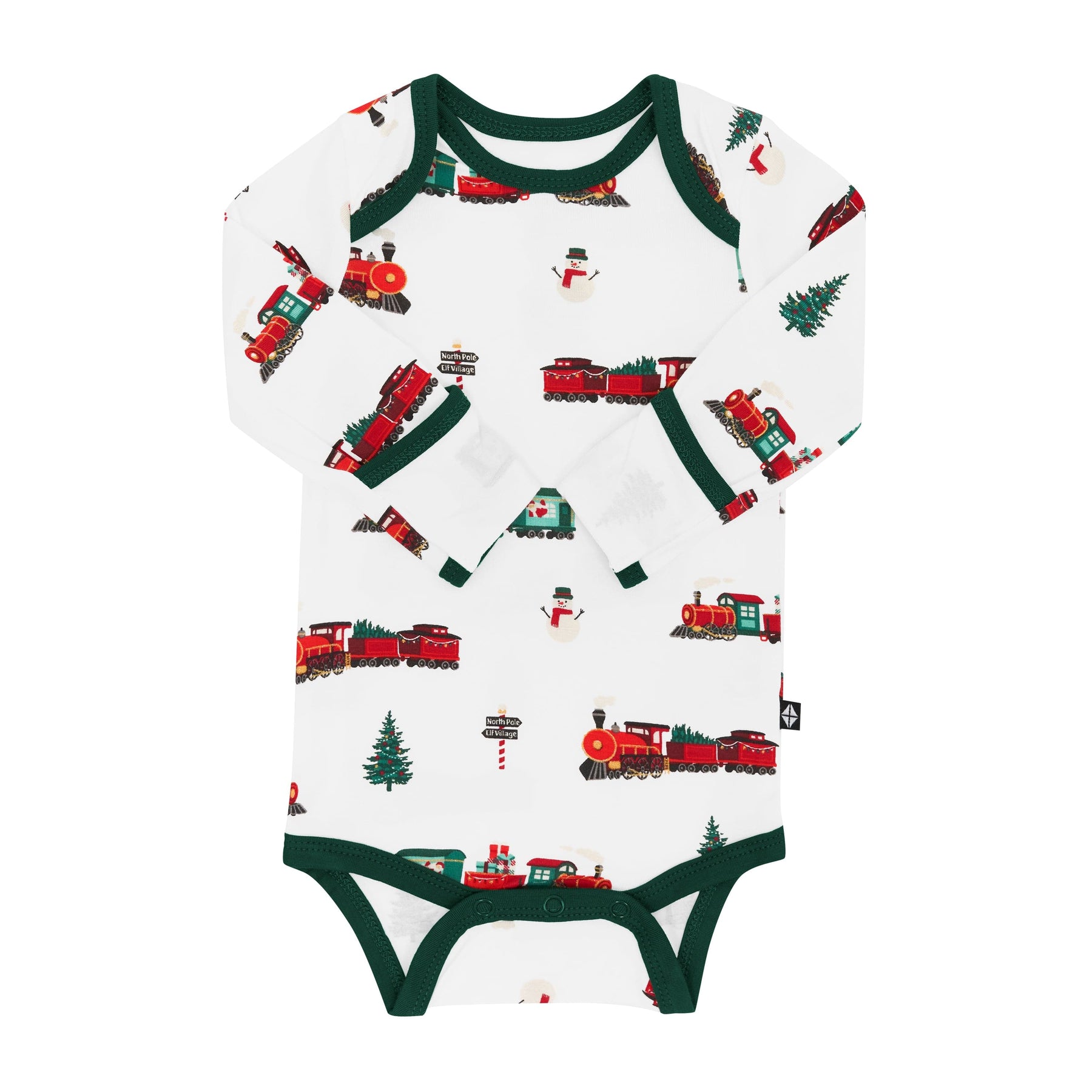 Kyte Baby Long Sleeve Bodysuits Long Sleeve Bodysuit in Holiday Train