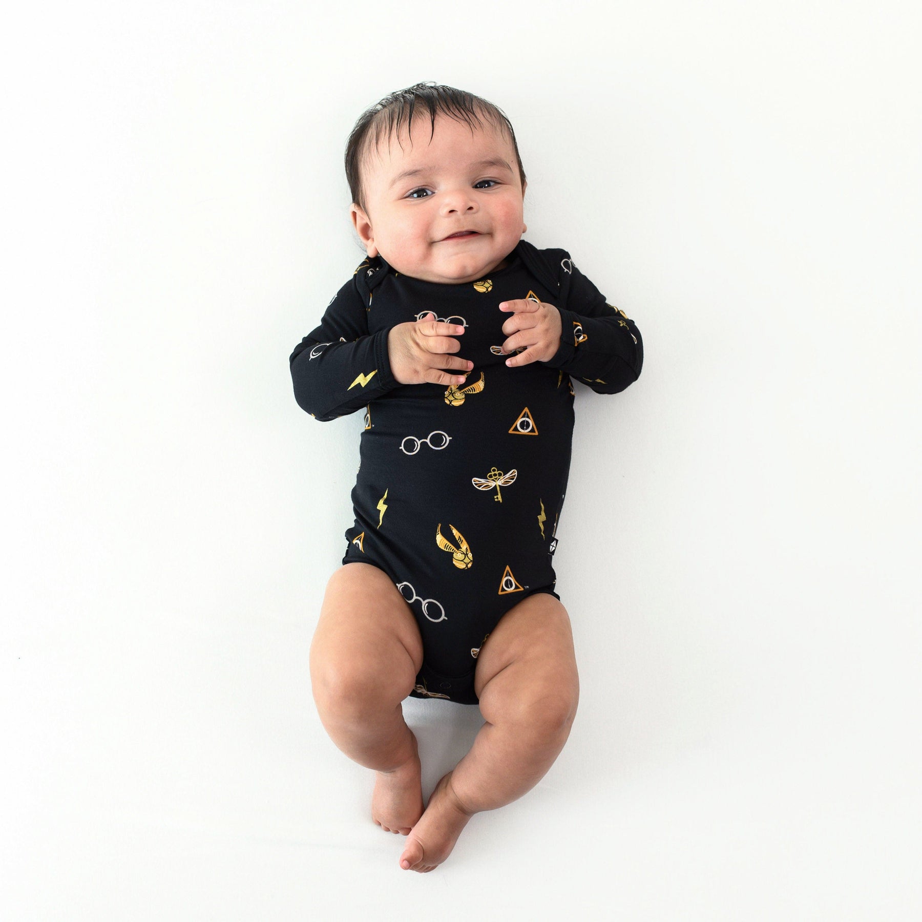 Kyte Baby Long Sleeve Bodysuits Long Sleeve Bodysuit in Midnight Icon