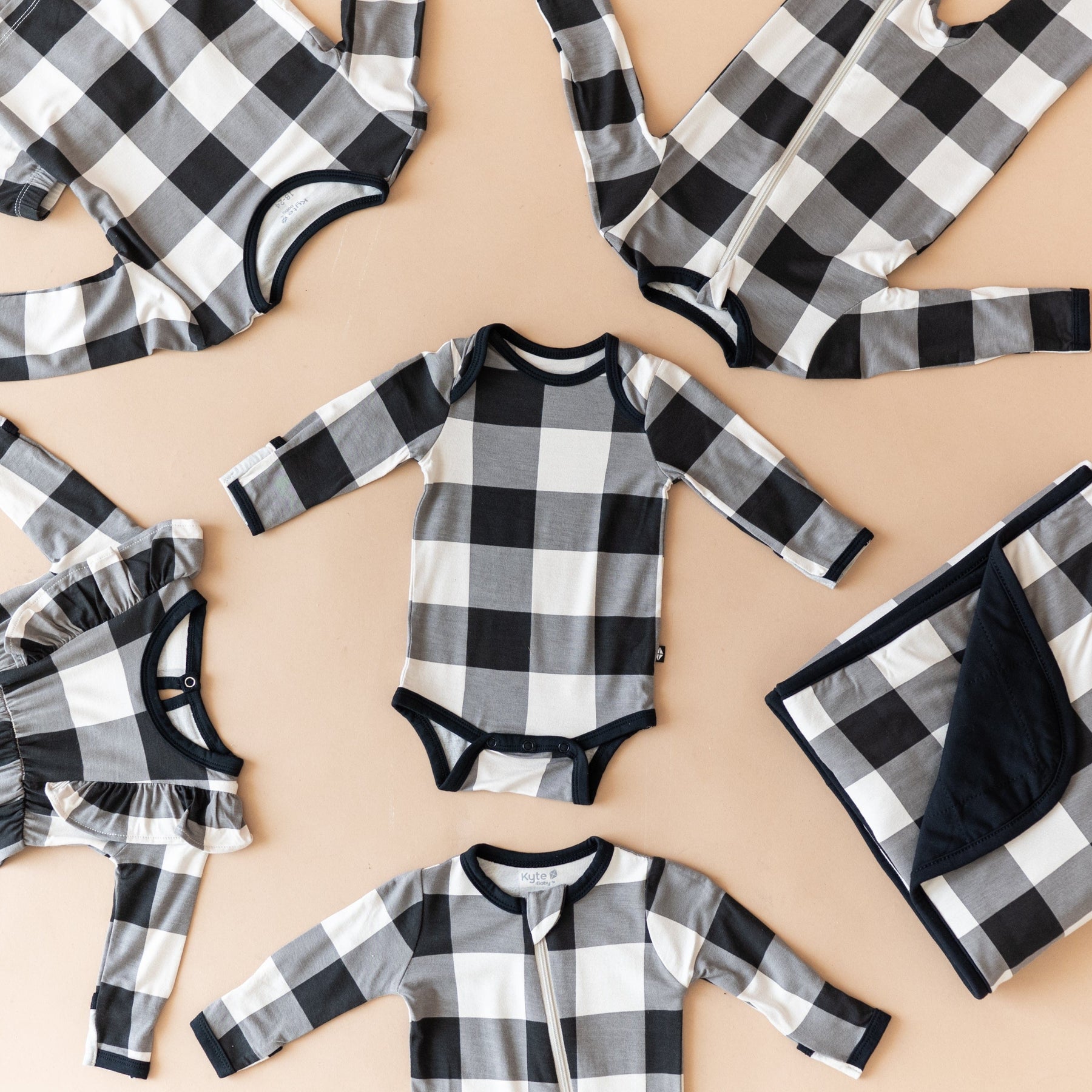 Kyte Baby Long Sleeve Bodysuits Long Sleeve Bodysuit in Midnight Plaid
