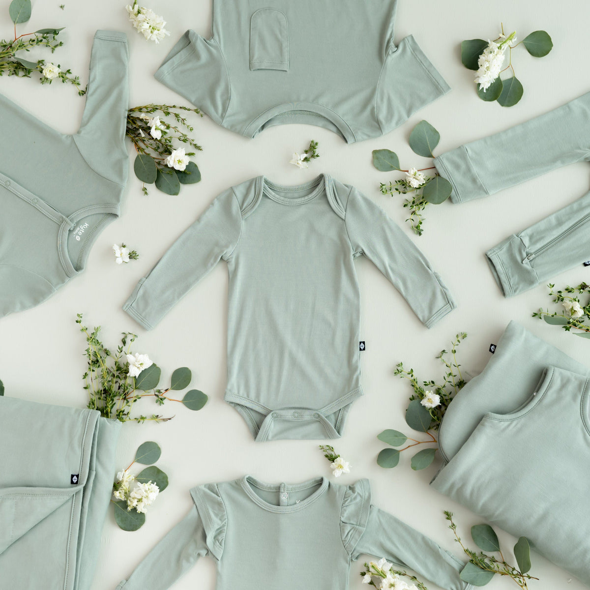 Kyte Baby Long Sleeve Bodysuits Long Sleeve Bodysuit in Thyme