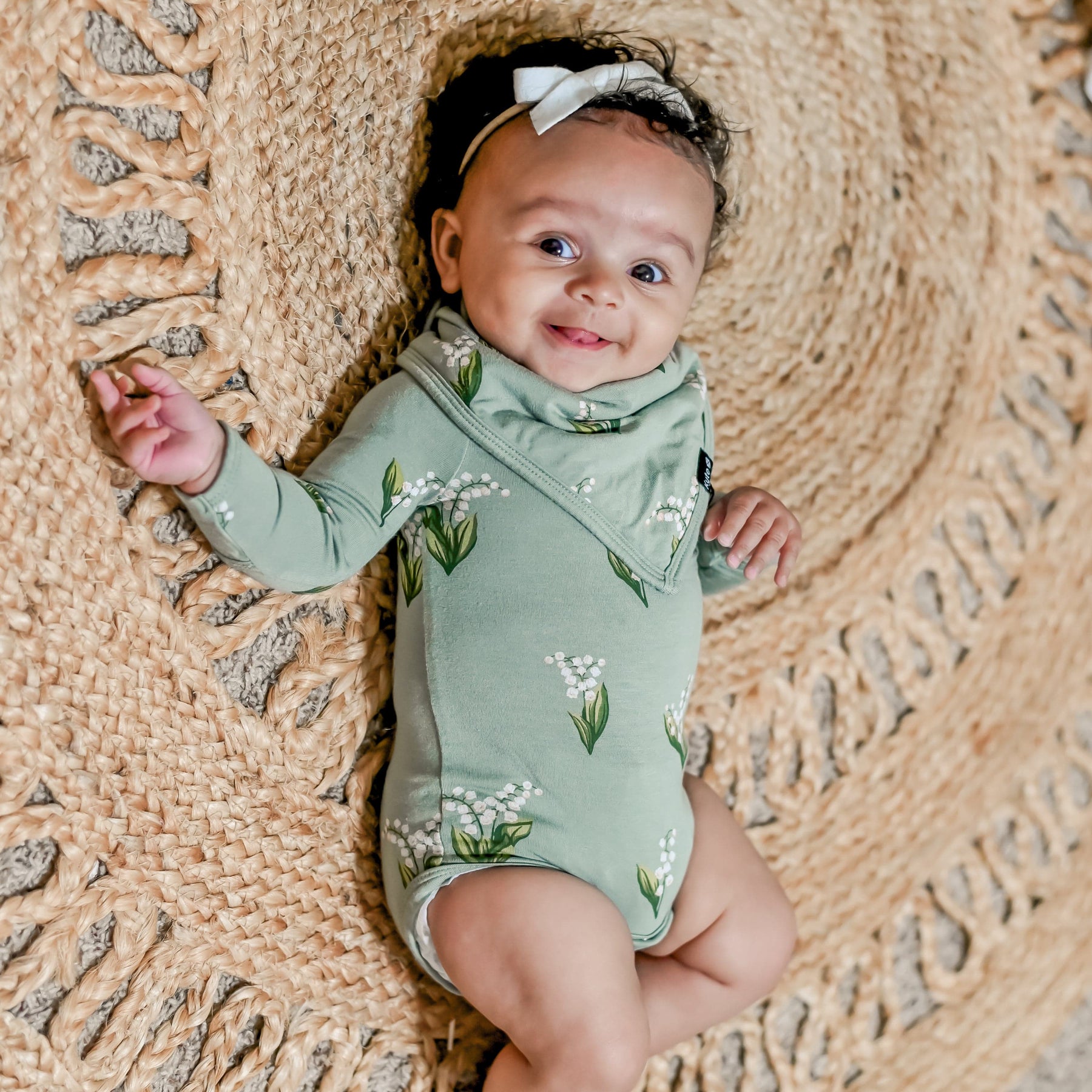 Kyte Baby Long Sleeve Bodysuits Long Sleeve Bodysuit in Thyme Lily