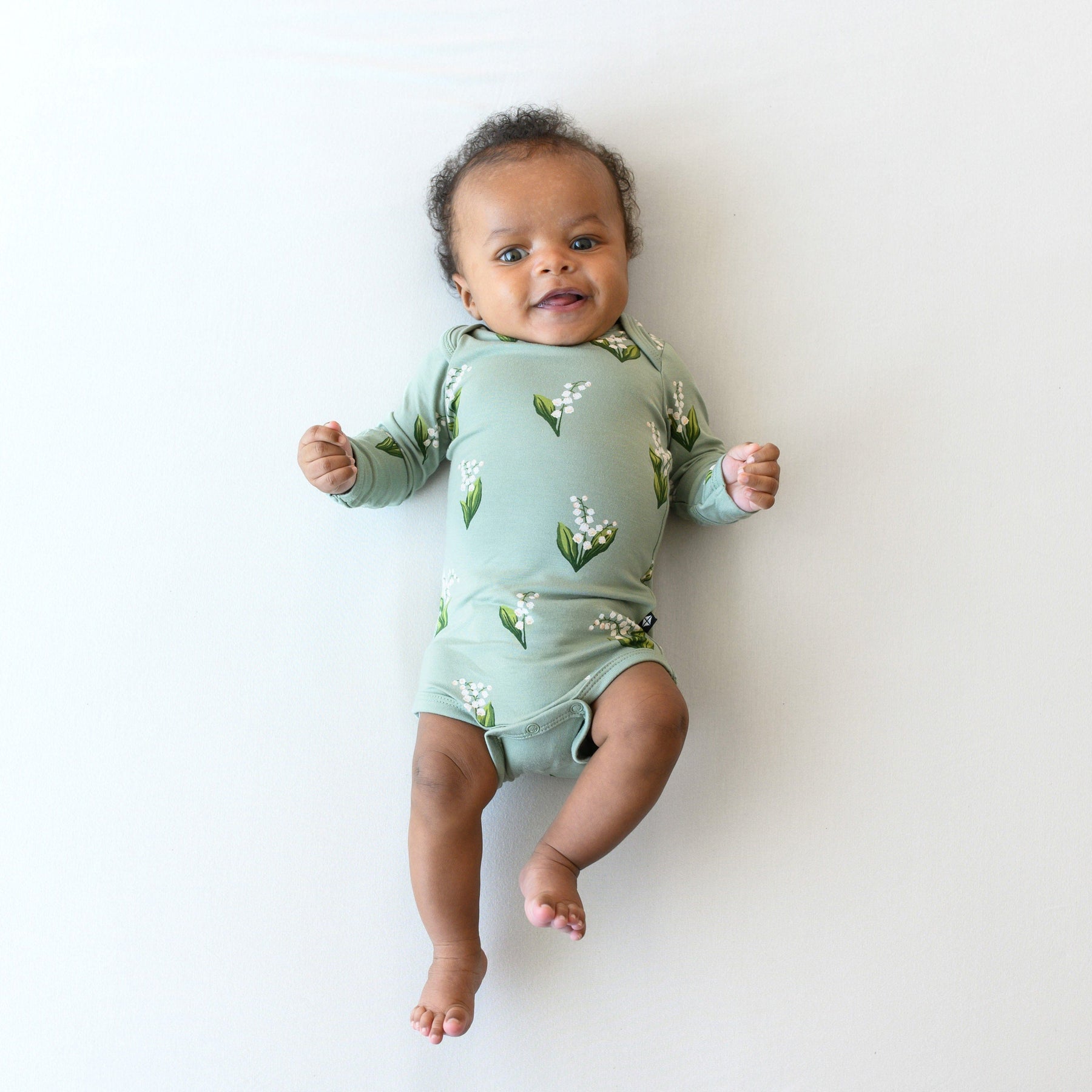 Kyte Baby Long Sleeve Bodysuits Long Sleeve Bodysuit in Thyme Lily