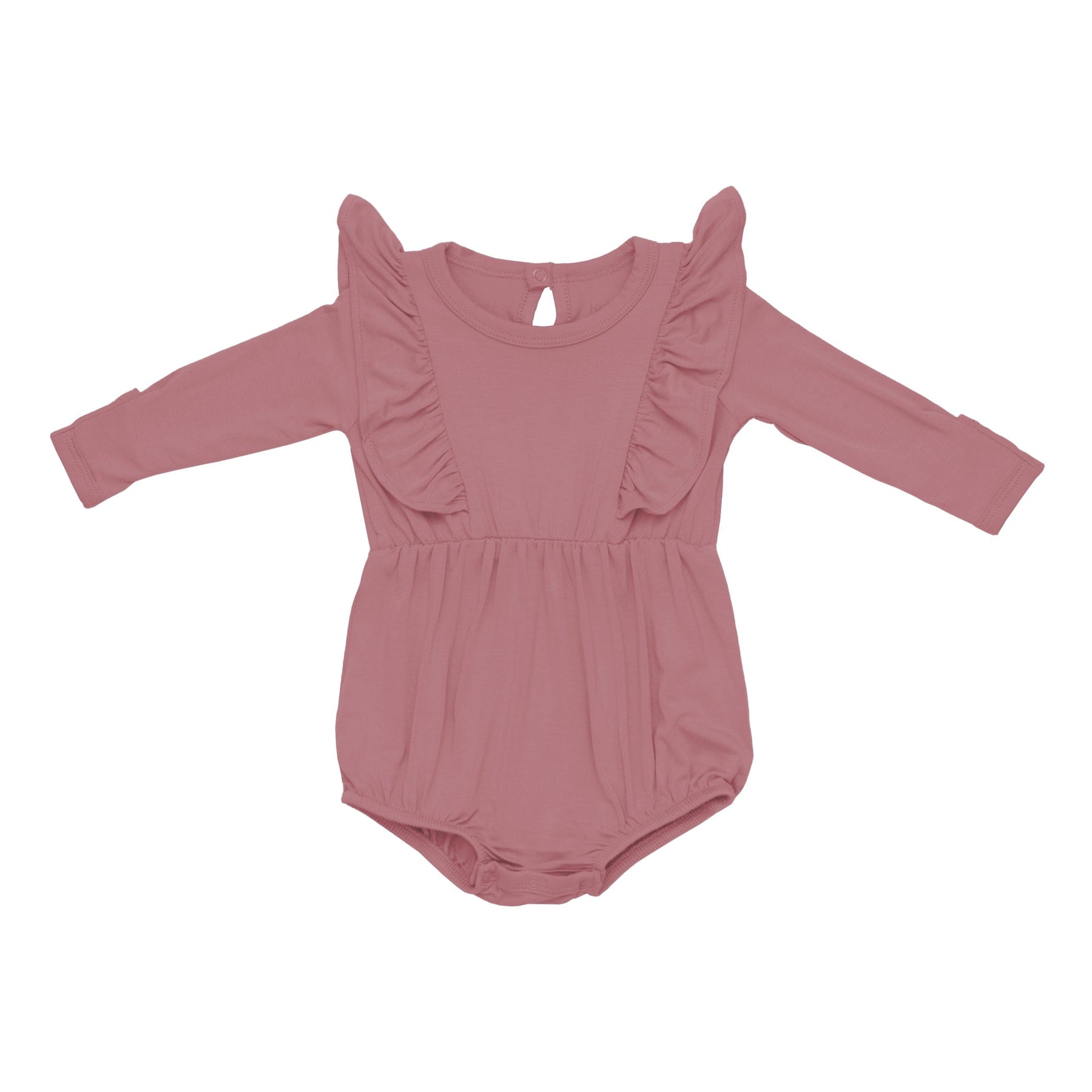 Kyte Baby Long Sleeve Bubble Romper in Dusty Rose